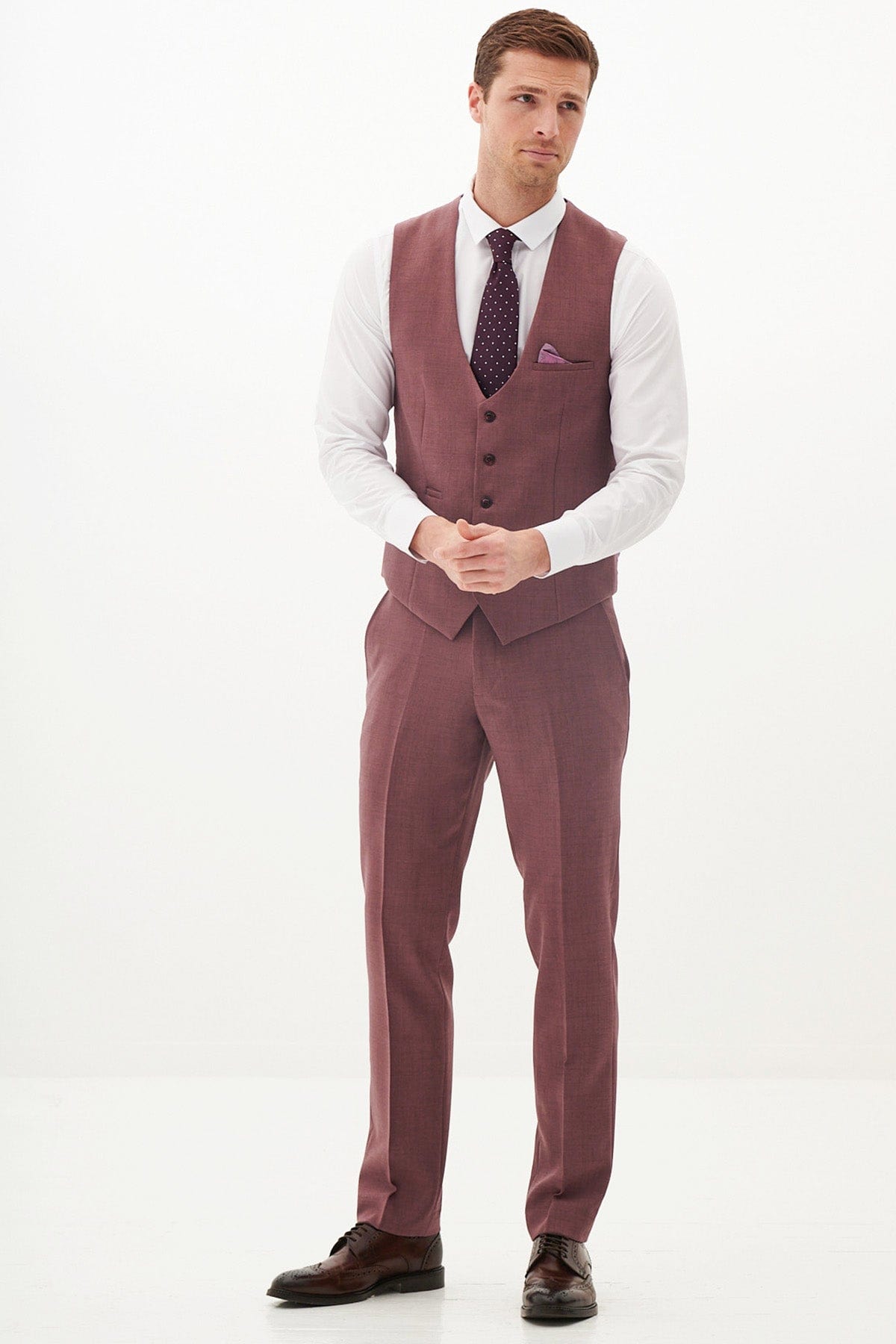 ceehuteey Men's Fashion three-piece Suit in Rose gold Signature Notch Lapel Multiple Occasions Tuxedos For Wedding (Blazer+vest+Pants)