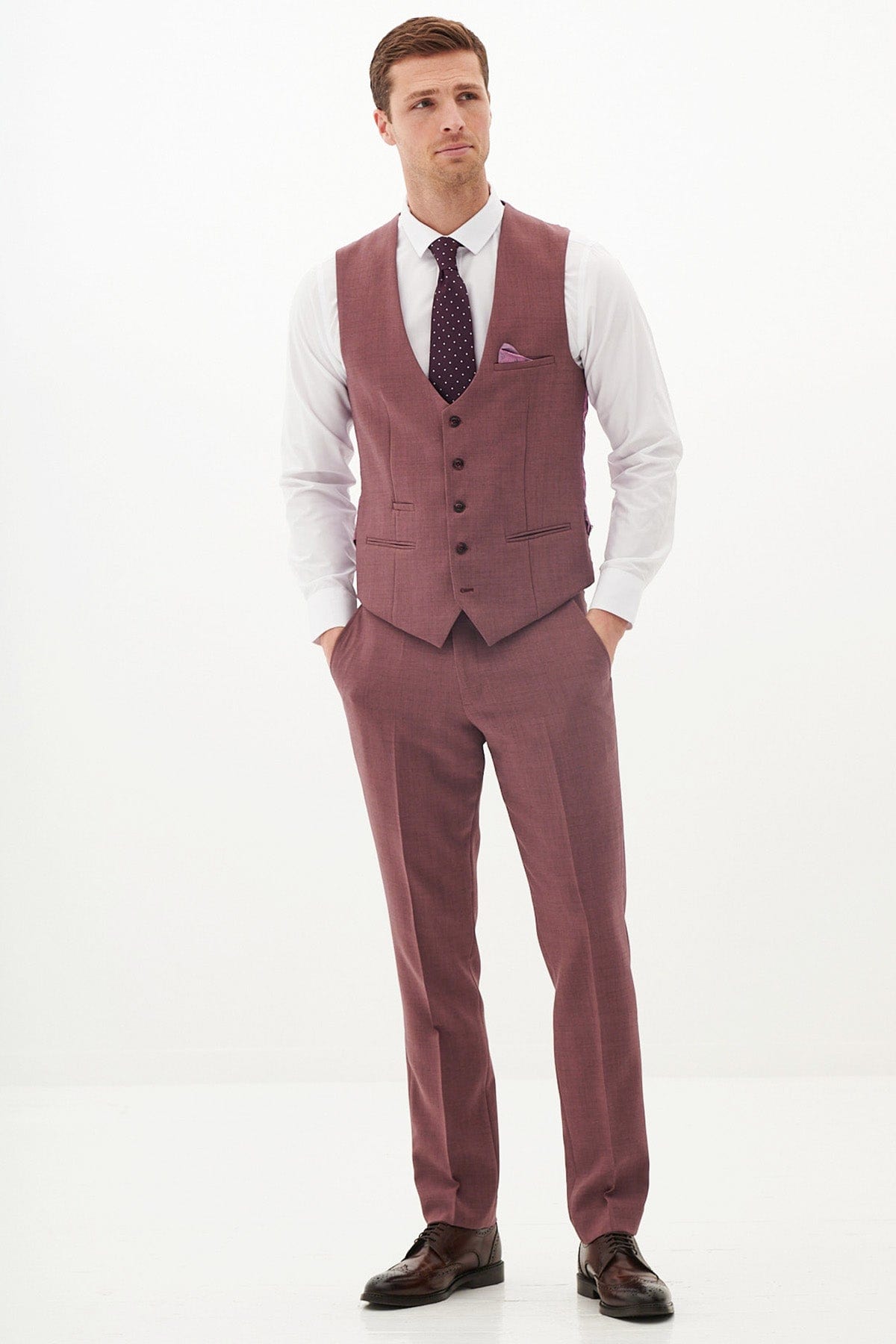 ceehuteey Men's Fashion three-piece Suit in Rose gold Signature Notch Lapel Multiple Occasions Tuxedos For Wedding (Blazer+vest+Pants)