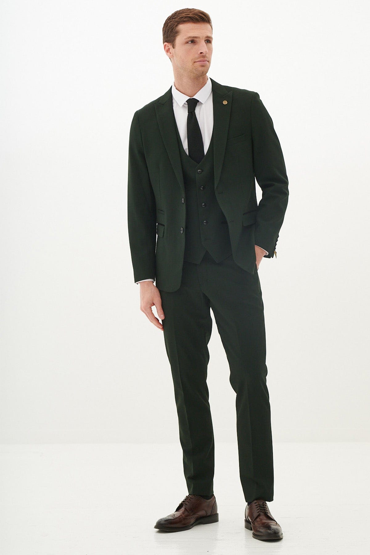 ceehuteey Men's Fashion three-piece Suit in Signature Peak lapel Business Tuxedos(Blazer+vest+Pants)