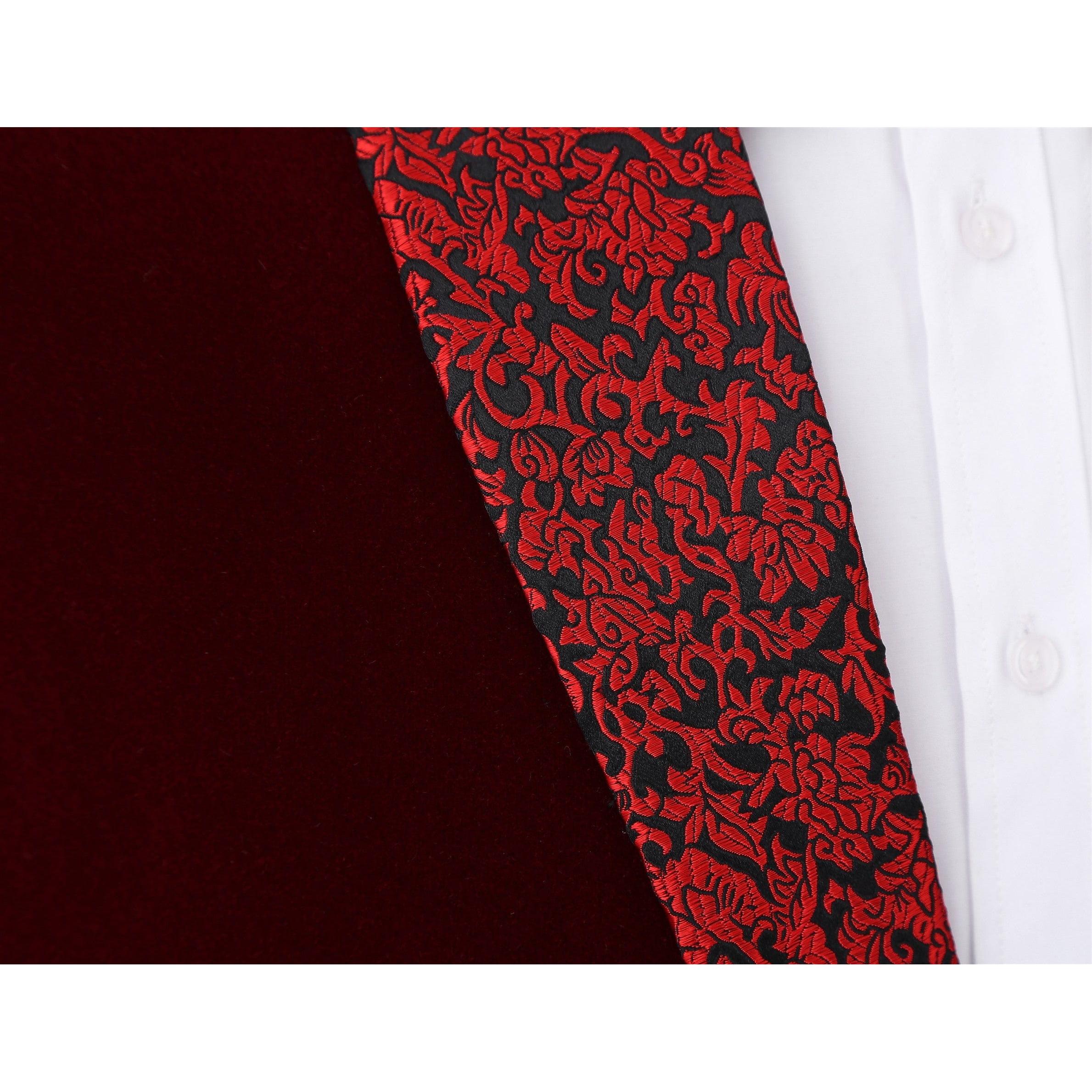 ceehuteey Men's Fashion Velvet Shawl Lapel Blazer For Wedding