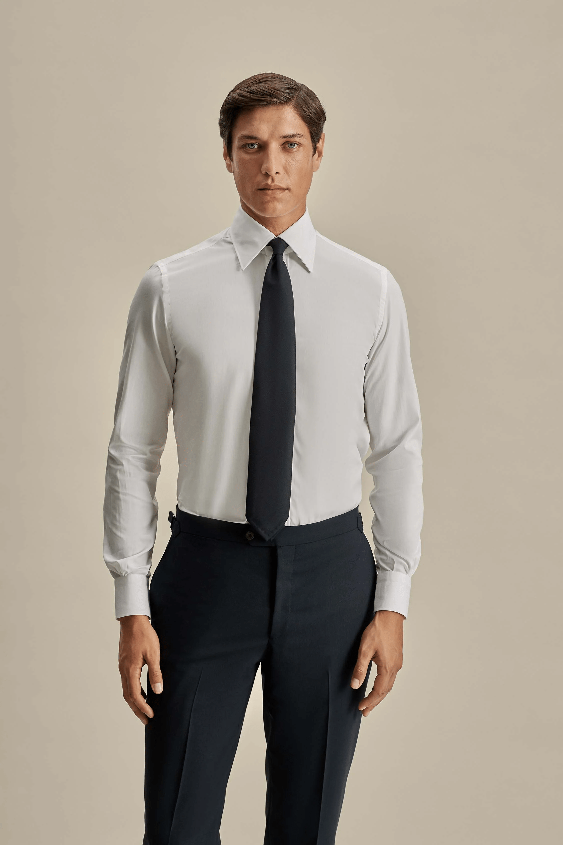 ceehuteey Men's Formal Business Slim Fit Blend Plain Shirt