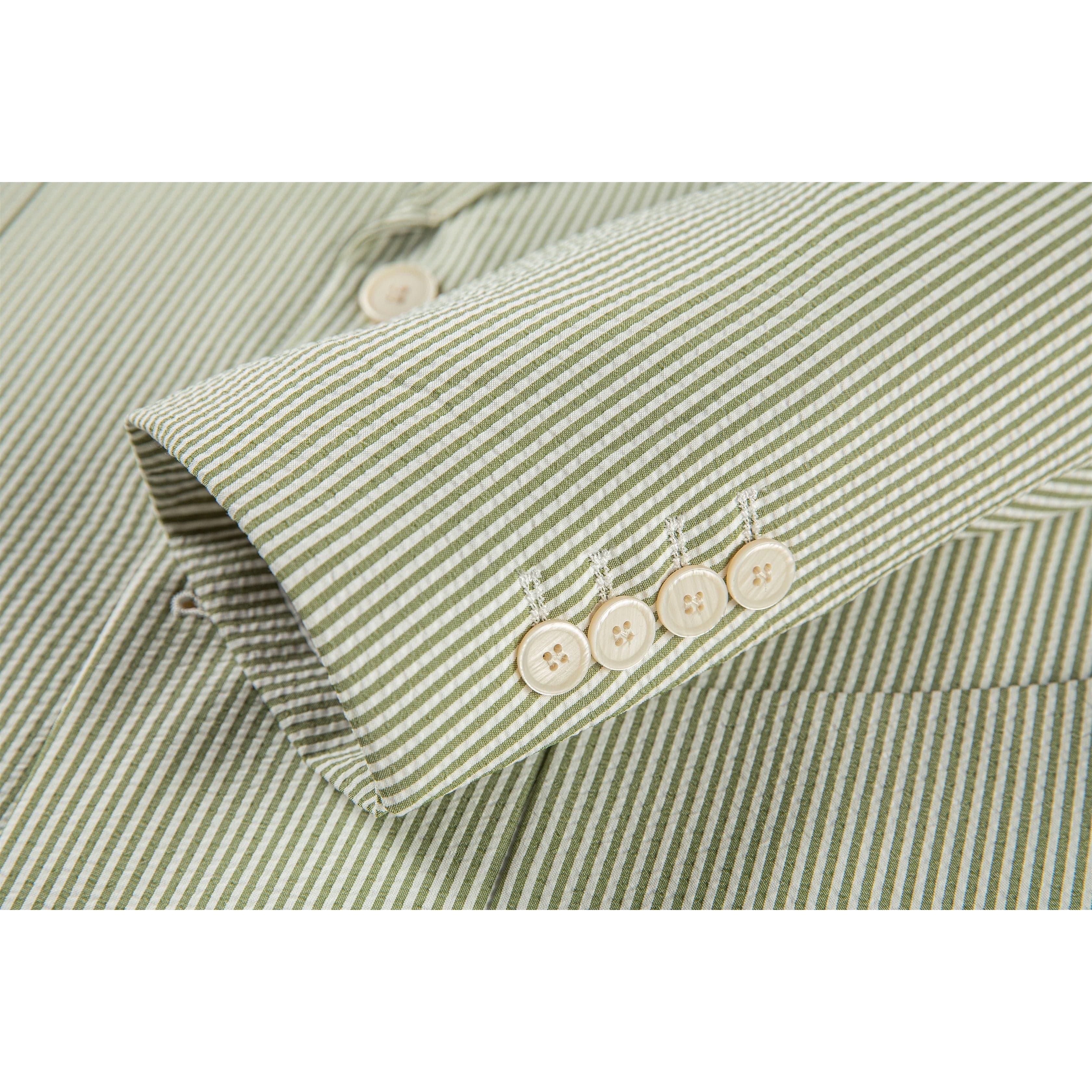 ceehuteey Men's Formal Striped 2 Pieces Notch Lapel Bussiness Suit Tuxedos (Blazer+Pants)