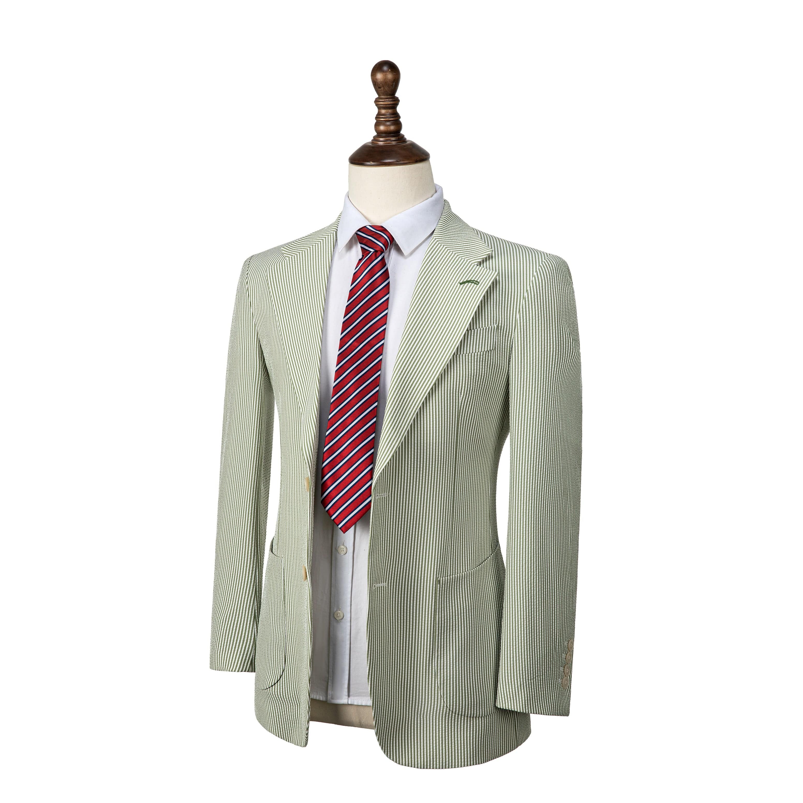 ceehuteey Men's Formal Striped 2 Pieces Notch Lapel Bussiness Suit Tuxedos (Blazer+Pants)