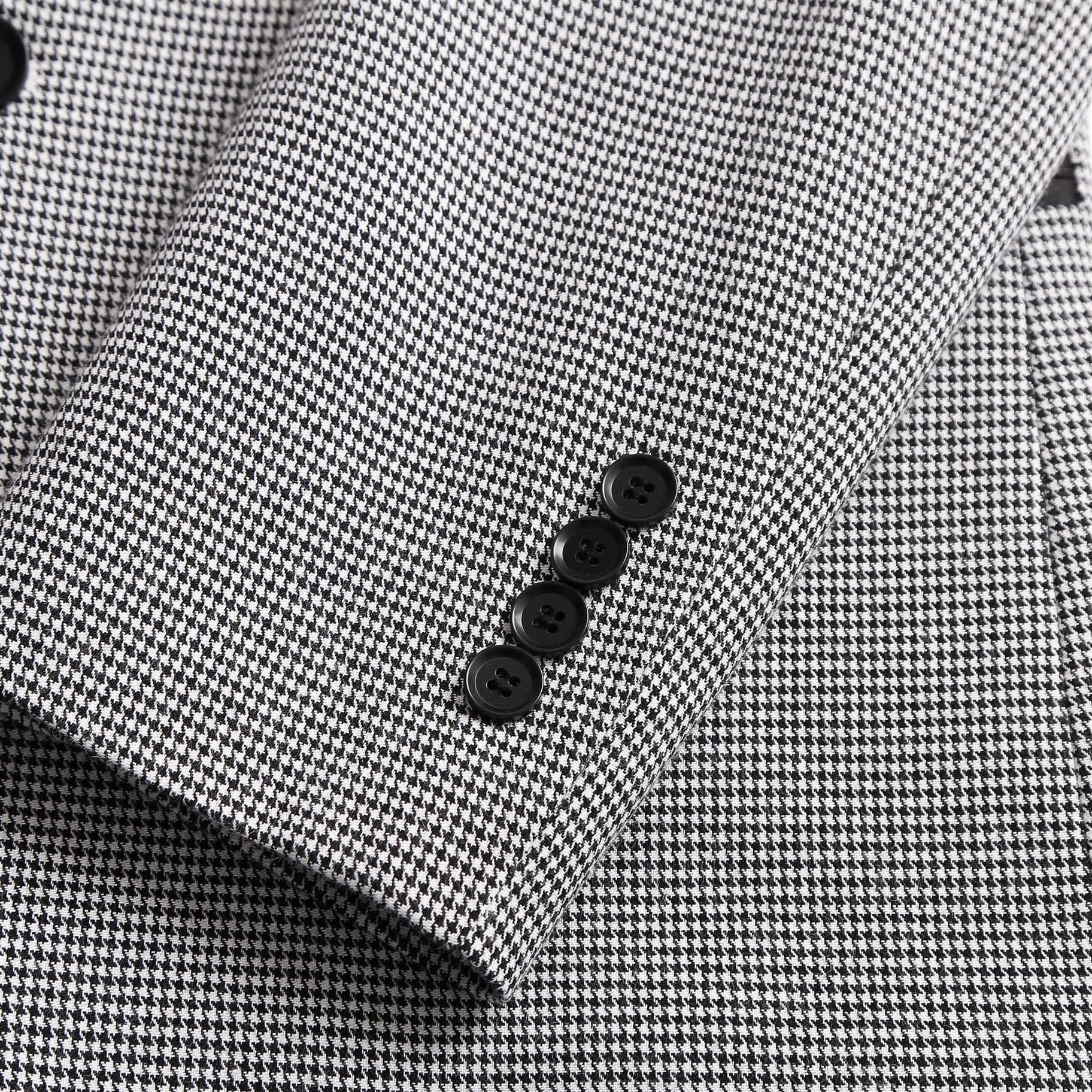 ceehuteey Men's Houndstooth Formal Notch Lapel for wedding party Tuxedos (Blazer + Vest +Pant)