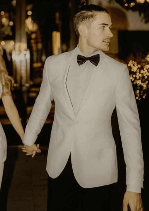 ceehuteey Men's Multiple 2 Piece OccasionsSlim Fit Classic White Jacket Suit Package ( Blazer+ Pant)