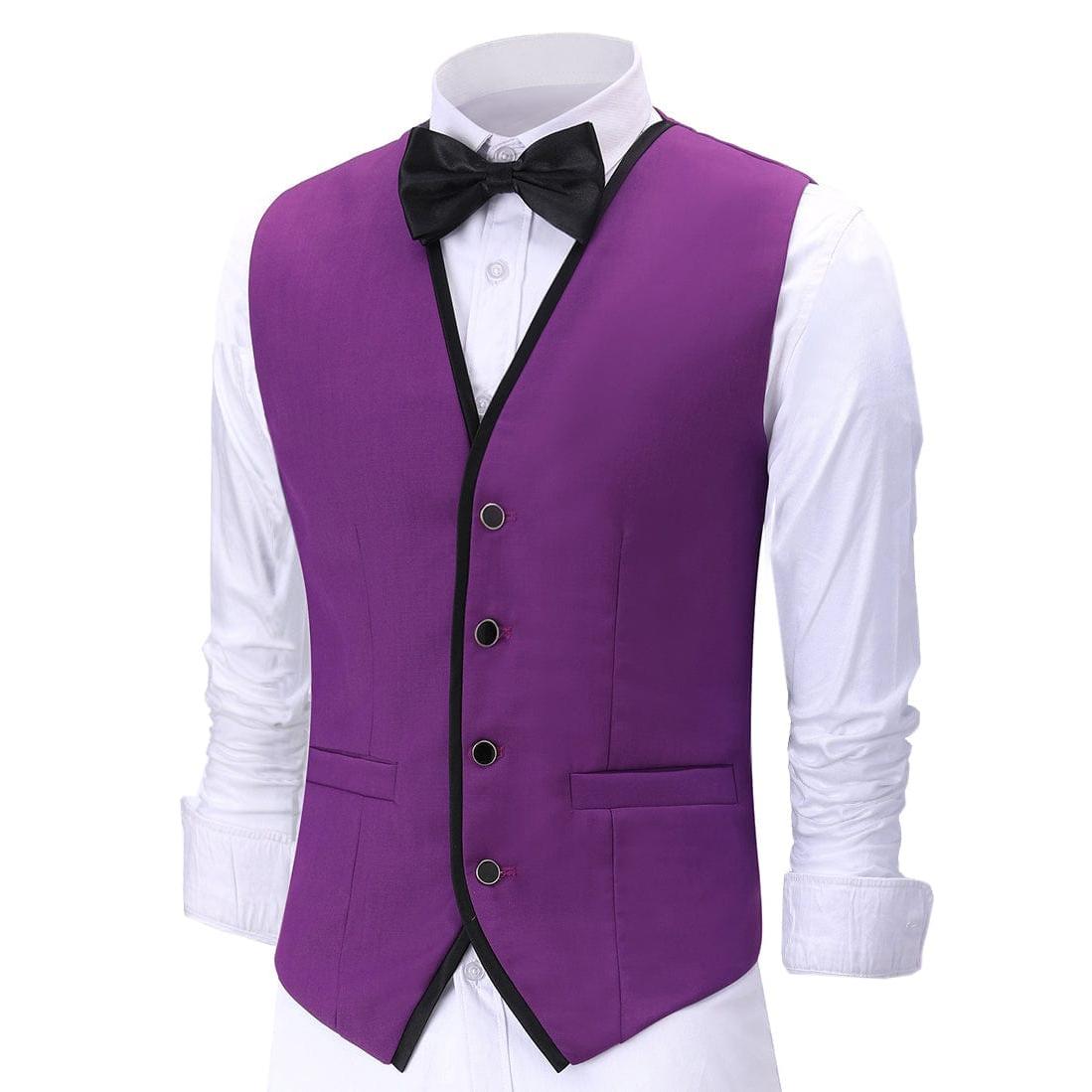 ceehuteey Men's Slim Fit 3 Piece Suit One Button Business Wedding (Blazer+vest+Pants)