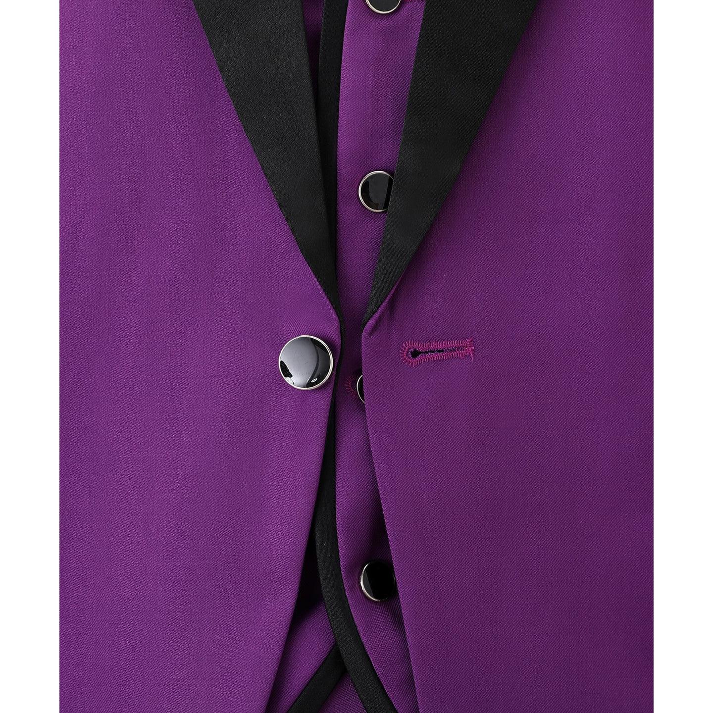 ceehuteey Men's Slim Fit 3 Piece Suit One Button Business Wedding (Blazer+vest+Pants)