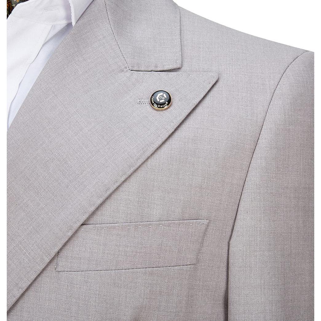 ceehuteey Men's Slim Fit Peak Lapel Casual 2 Piece Business Tuxedos (Blazer+Pants)