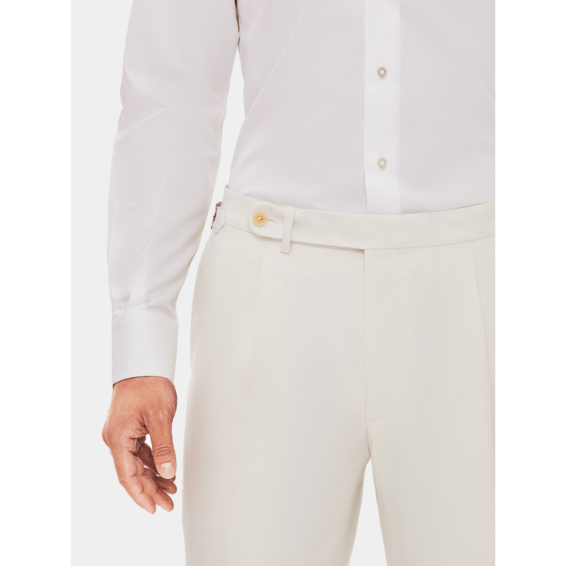 ceehuteey Men's Solid Linen Fashion Slim Fit Suit(Blazer+Pants)