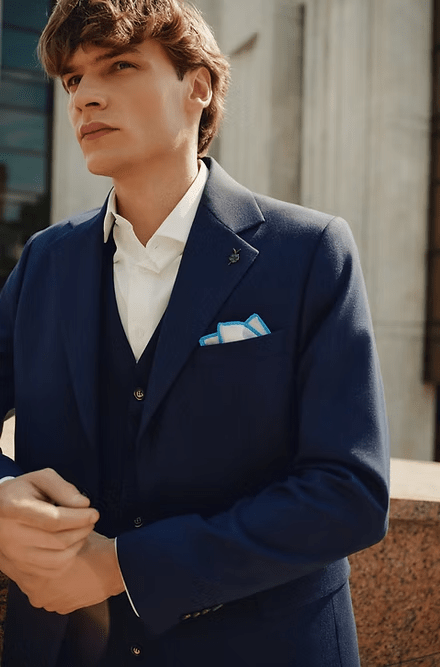 ceehuteey Men's Suit 3-Pieces Notch Lapel Fashion Formal Solid Blazer Suit Tuxedos (Blazer+vest+Pants)