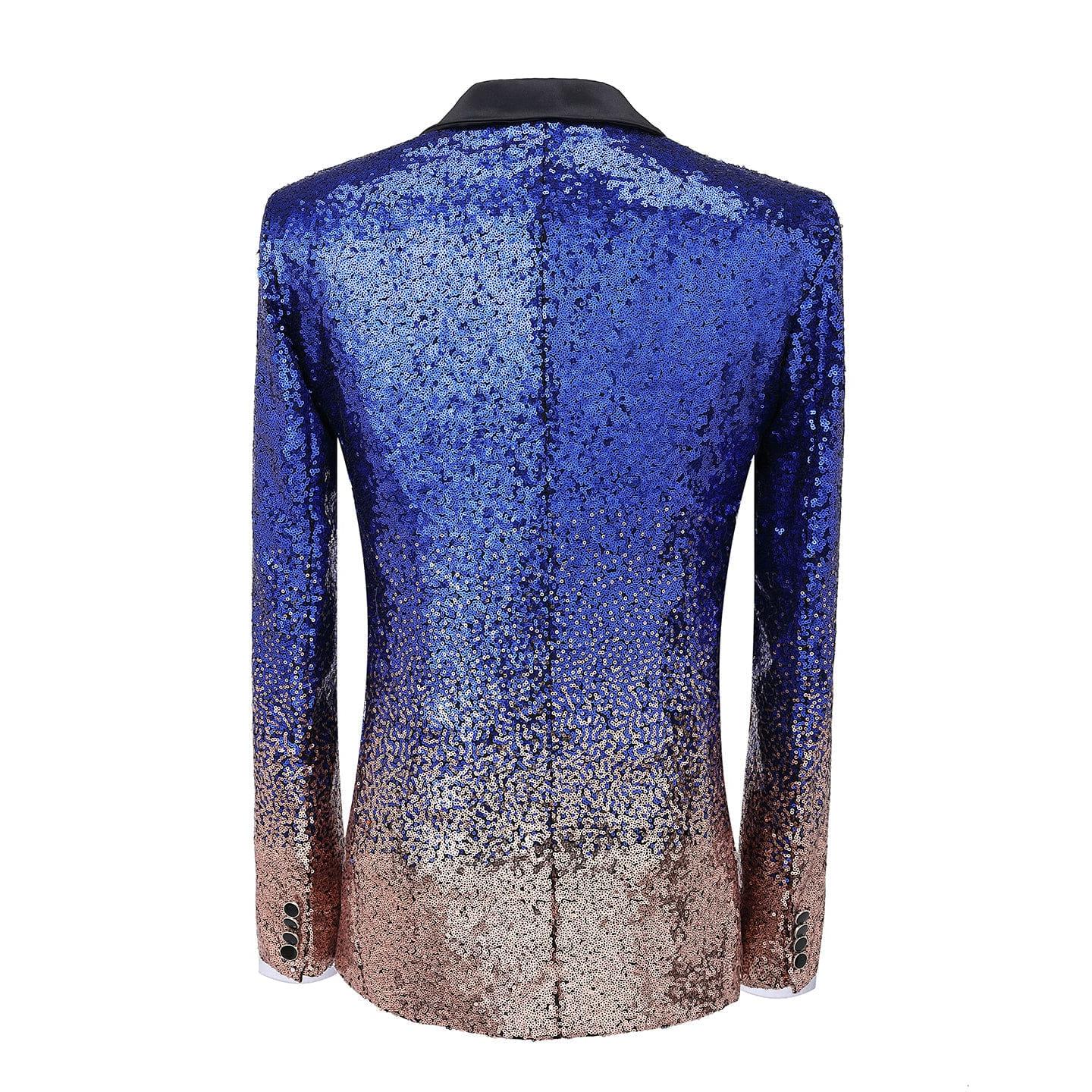 ceehuteey Men's Suit 3 Pieces Shiny Sequin Mens Suit Notch Lapel Tuxedo Wedding Formal Suit