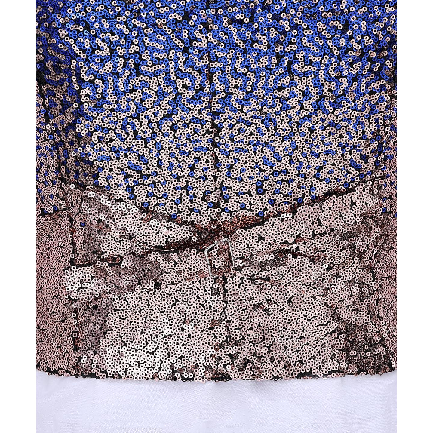 ceehuteey Men's Suit 3 Pieces Shiny Sequin Mens Suit Notch Lapel Tuxedo Wedding Formal Suit