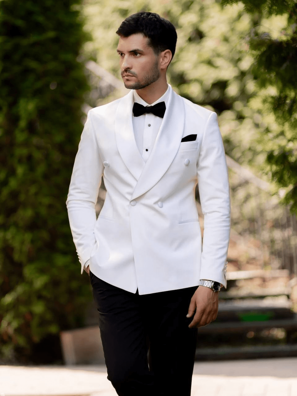 ceehuteey Men's suit Fashion formal evening dress banquet white jacket For Wedding Groomsmen