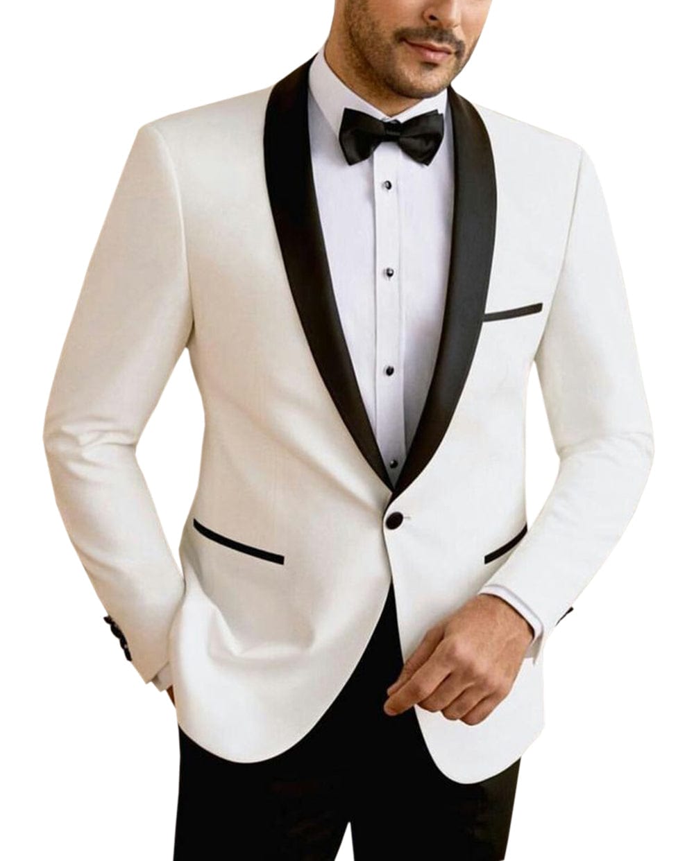 Men's Suit Jacket Slim Fit One Button Shawl Lapel Tuxedo Wedding