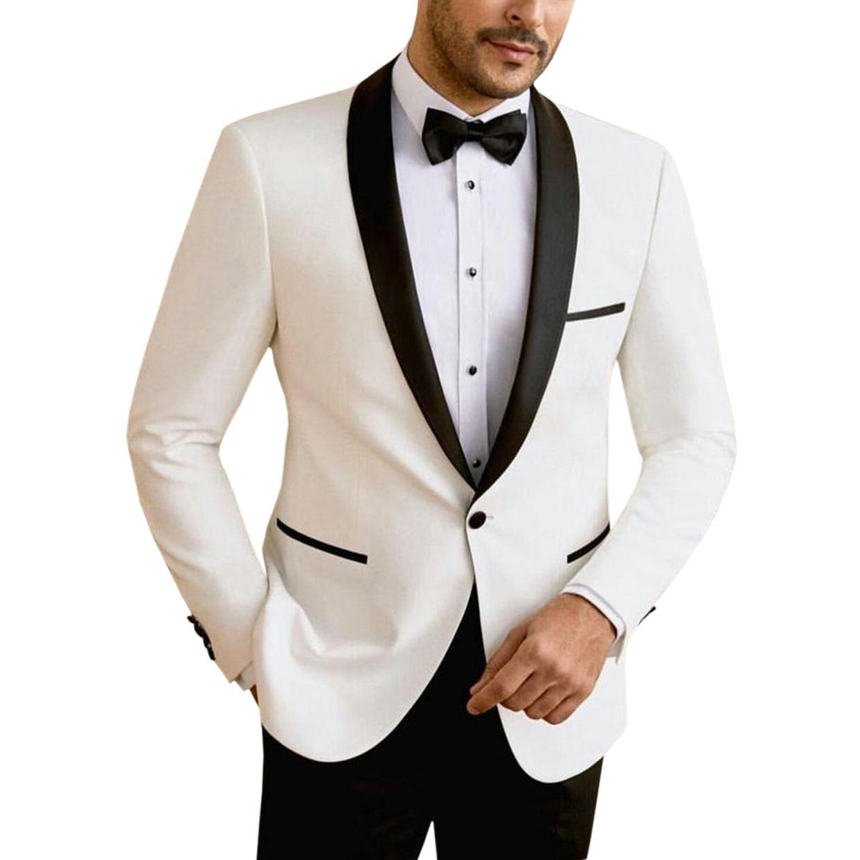 ceehuteey Men's Suit Jacket Slim Fit One Button Shawl Lapel Tuxedo Wedding Groomsmen Blazer