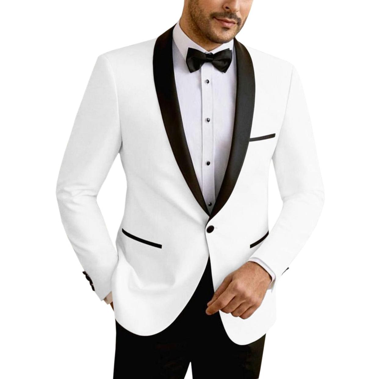 ceehuteey Men's Suit Jacket Slim Fit One Button Shawl Lapel Tuxedo Wedding Groomsmen Blazer