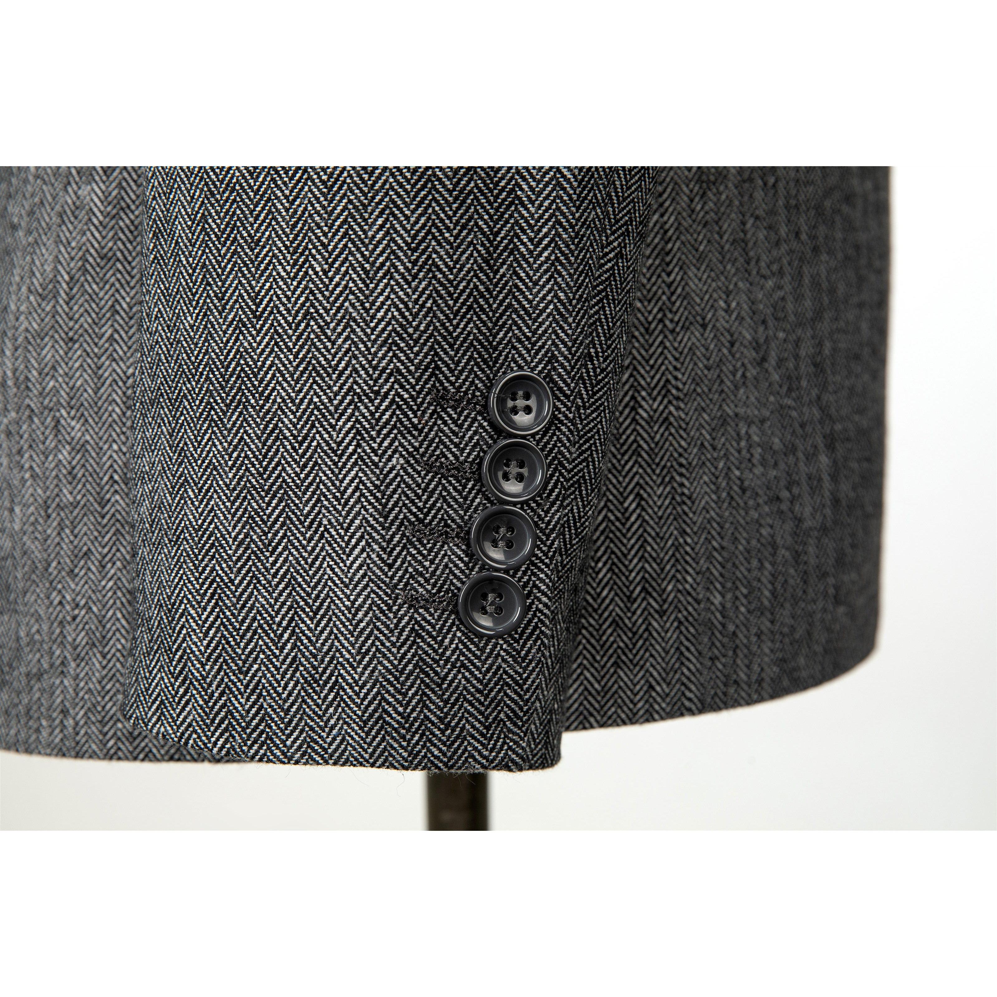 ceehuteey Men's winter Leisure Wool Herringbone Tweed Formal Notch Lapel Blazer