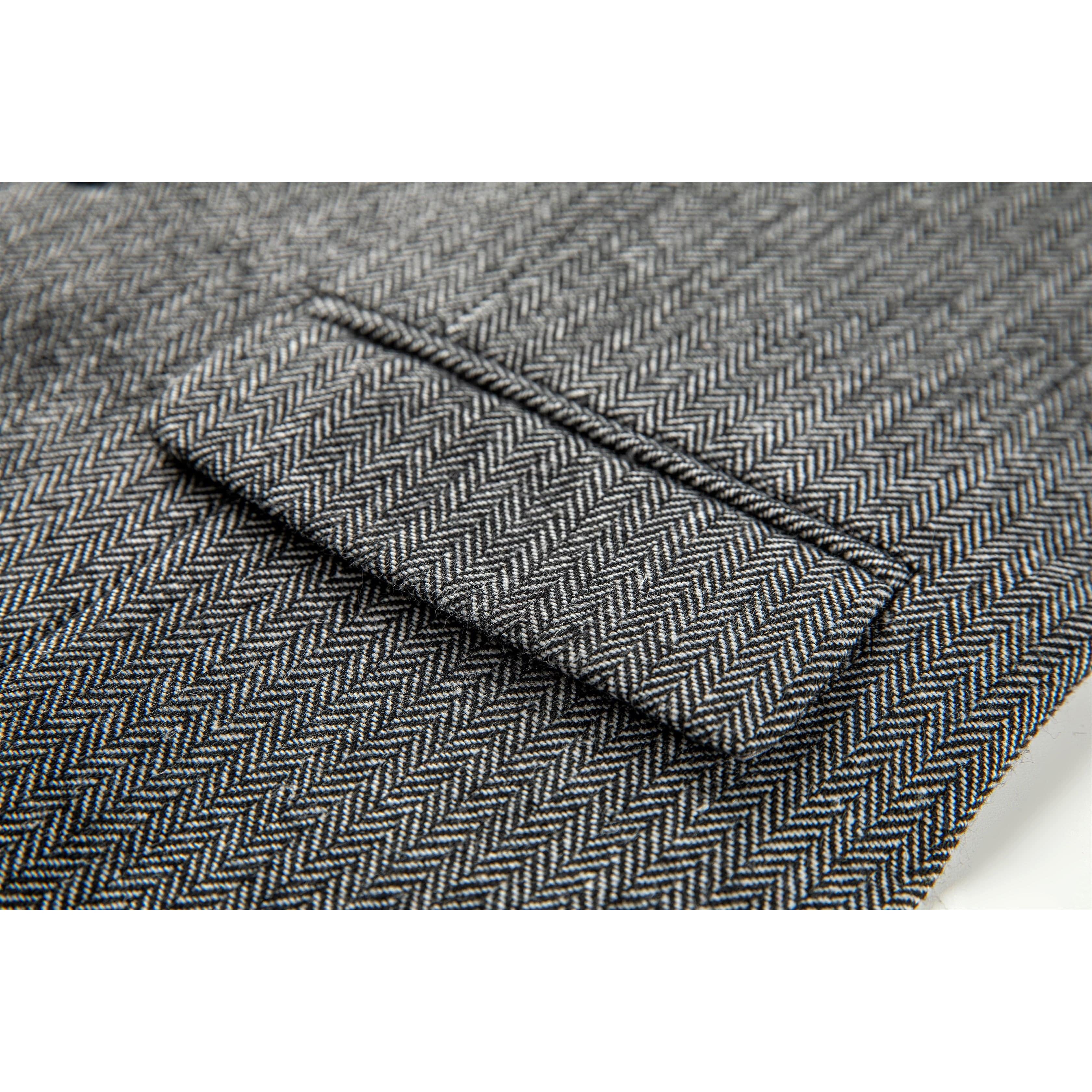 ceehuteey Men's winter Leisure Wool Herringbone Tweed Formal Notch Lapel Blazer