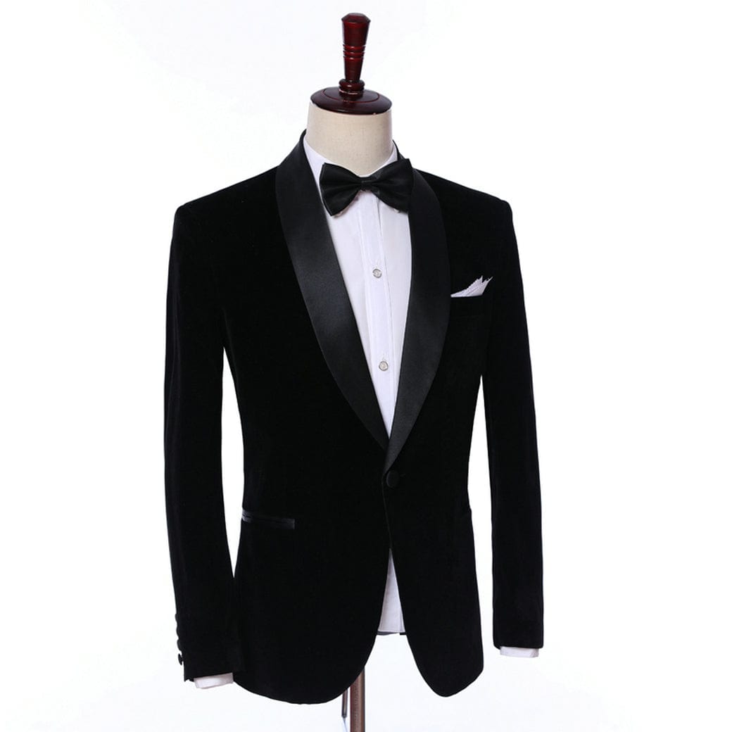 ceehuteey Mens 2 Piece Formal Skinny Tuxedo Suit Set Shawl Lapel