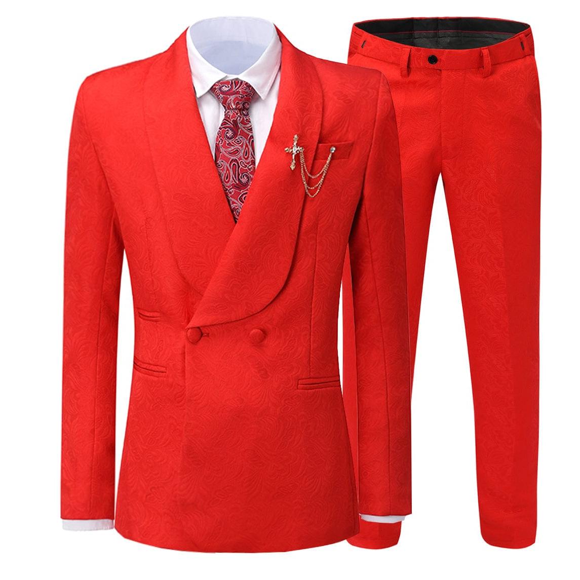 ceehuteey Mens 2 Piece Tuxedo Suits Slim Fit Casual Suit Blazer