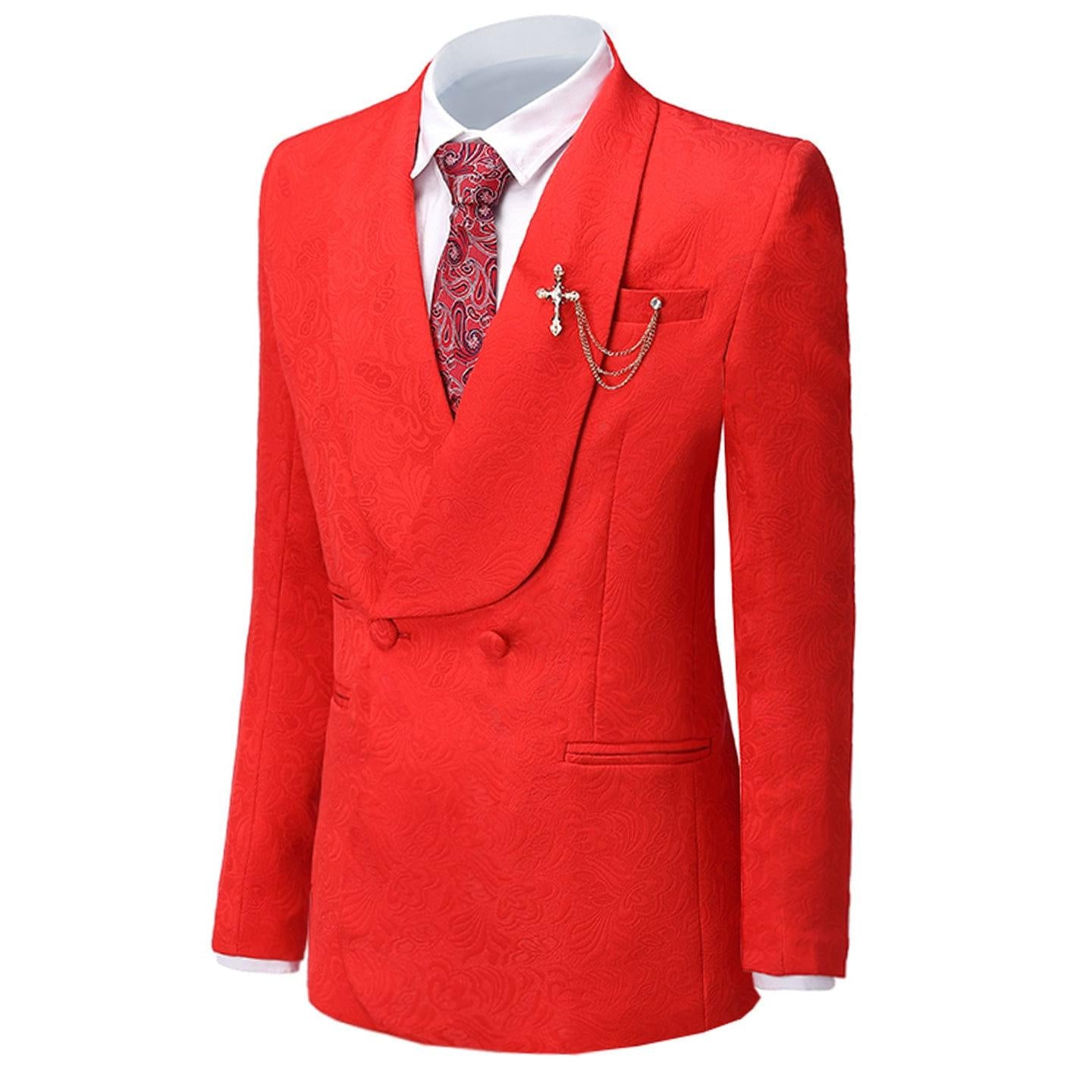 ceehuteey Mens 2 Piece Tuxedo Suits Slim Fit Casual Suit Blazer