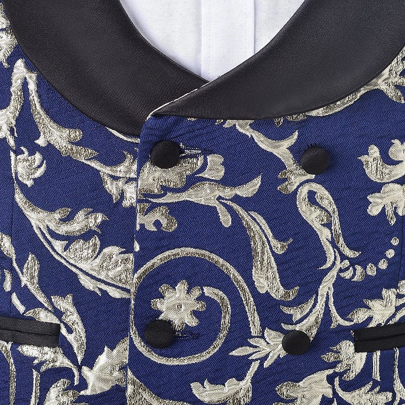 ceehuteey Mens Double Breasted Shawl Lapel Suit Vest