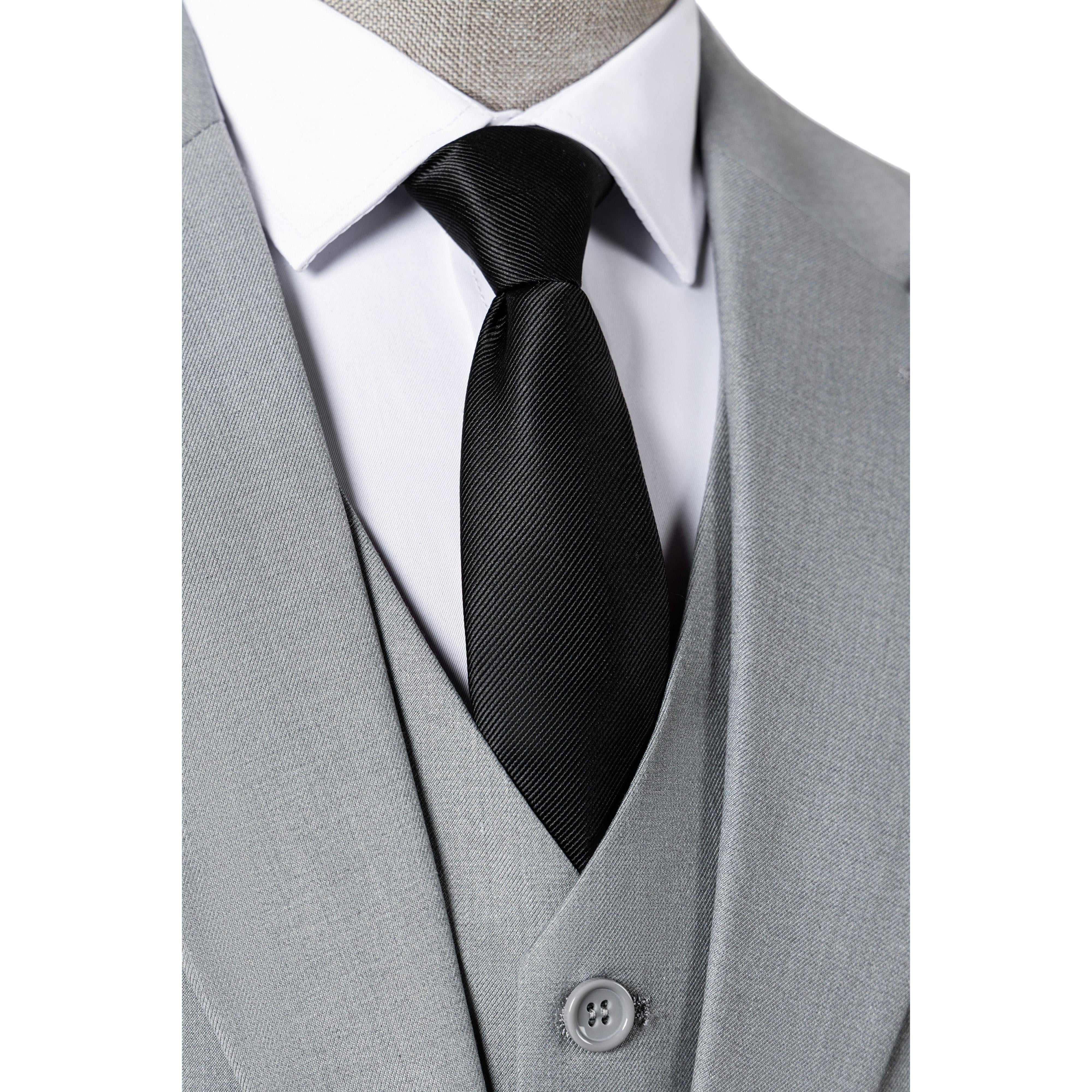 ceehuteey Mens Suit 3-Pieces Notch Lapel Fashion Formal Solid Blazer Suit (Blazer+vest+Pants)