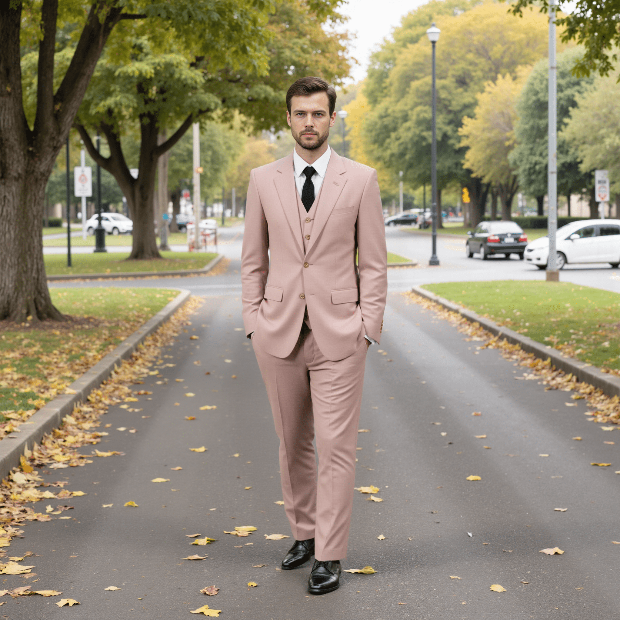 ceehuteey Mens Suit 3-Pieces Notch Lapel Fashion Formal Solid Blazer Suit (Blazer+vest+Pants)