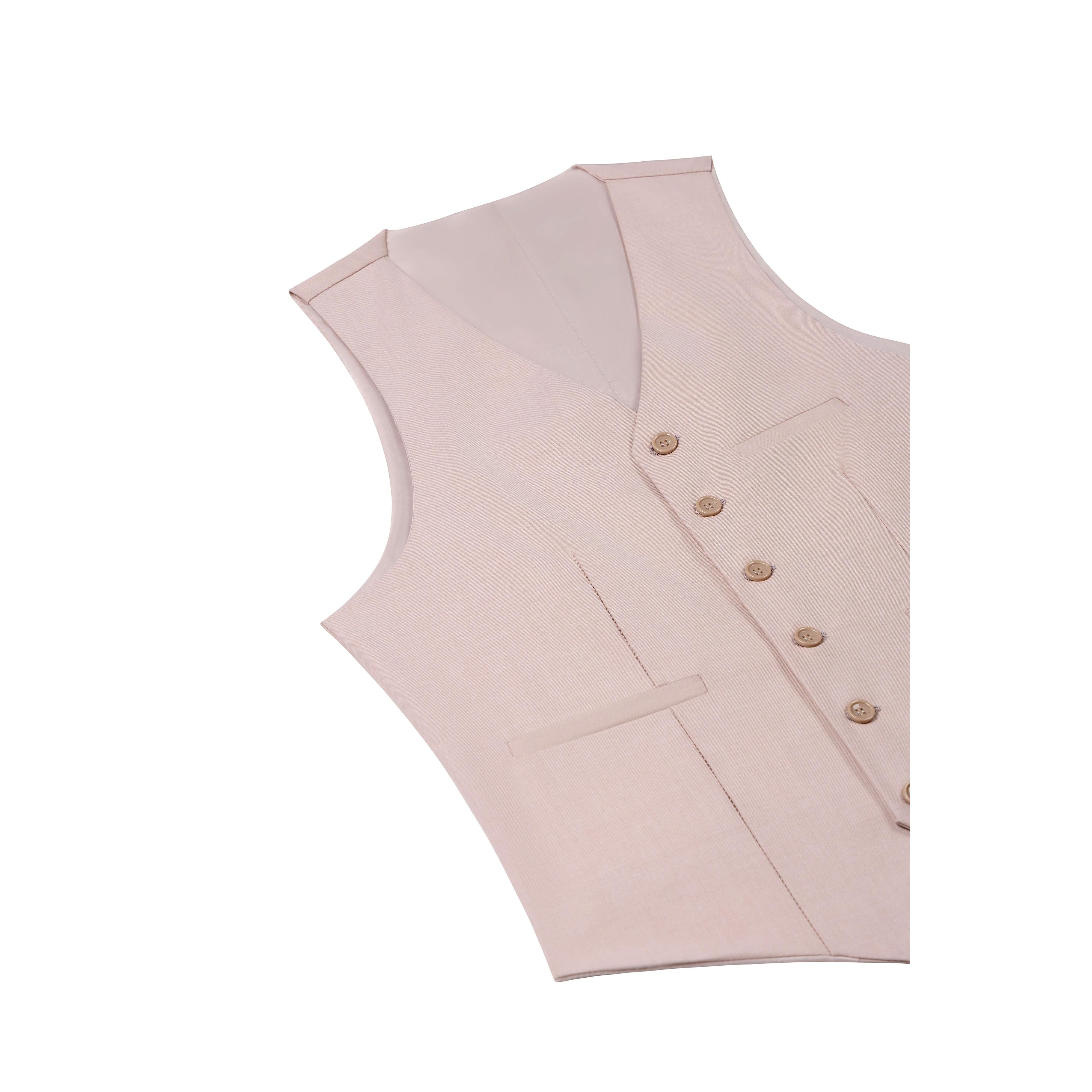 ceehuteey Mens Suit 3-Pieces Notch Lapel Fashion Formal Solid Blazer Suit (Blazer+vest+Pants)