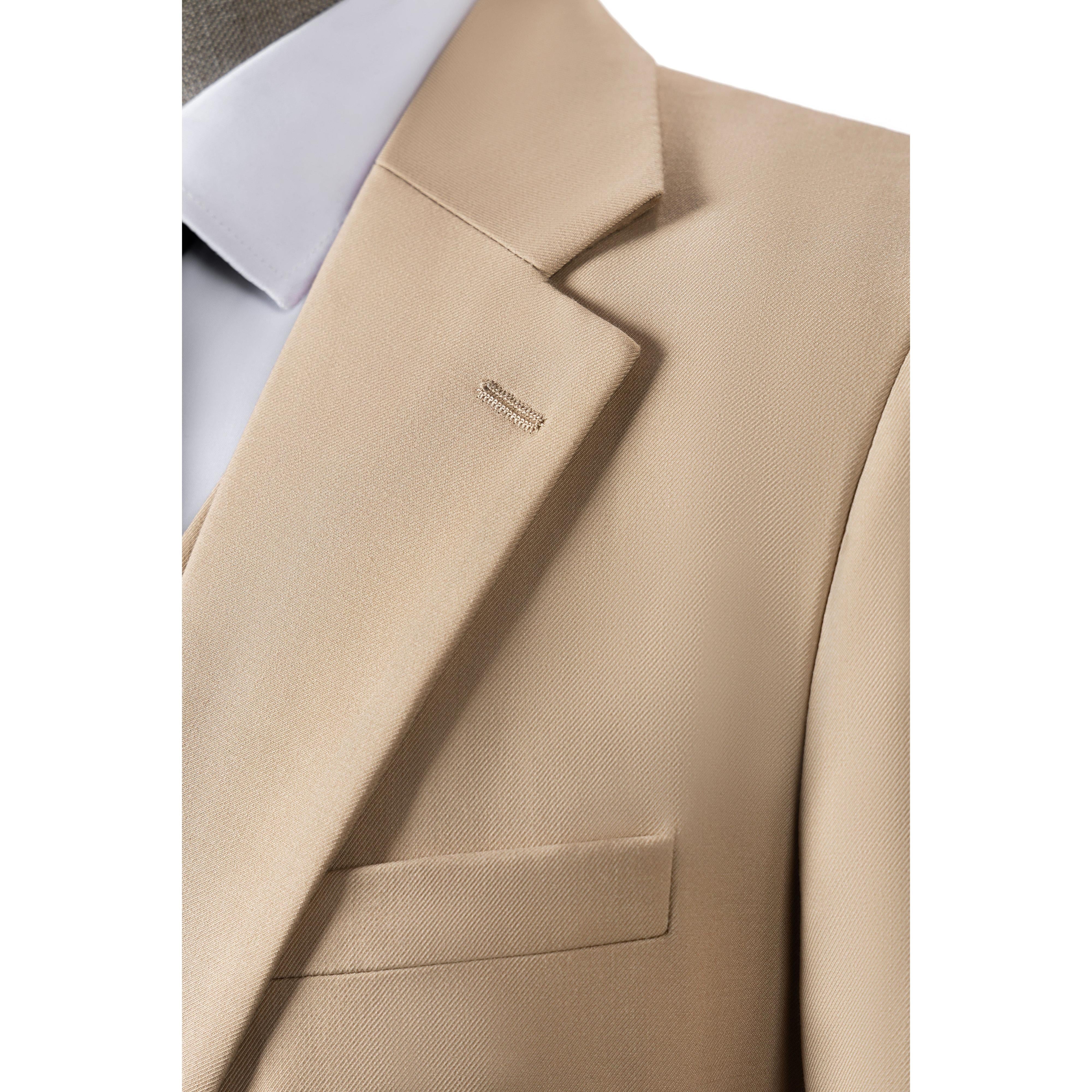 ceehuteey Mens Suit 3-Pieces Notch Lapel Fashion Formal Solid Blazer Suit (Blazer+vest+Pants)