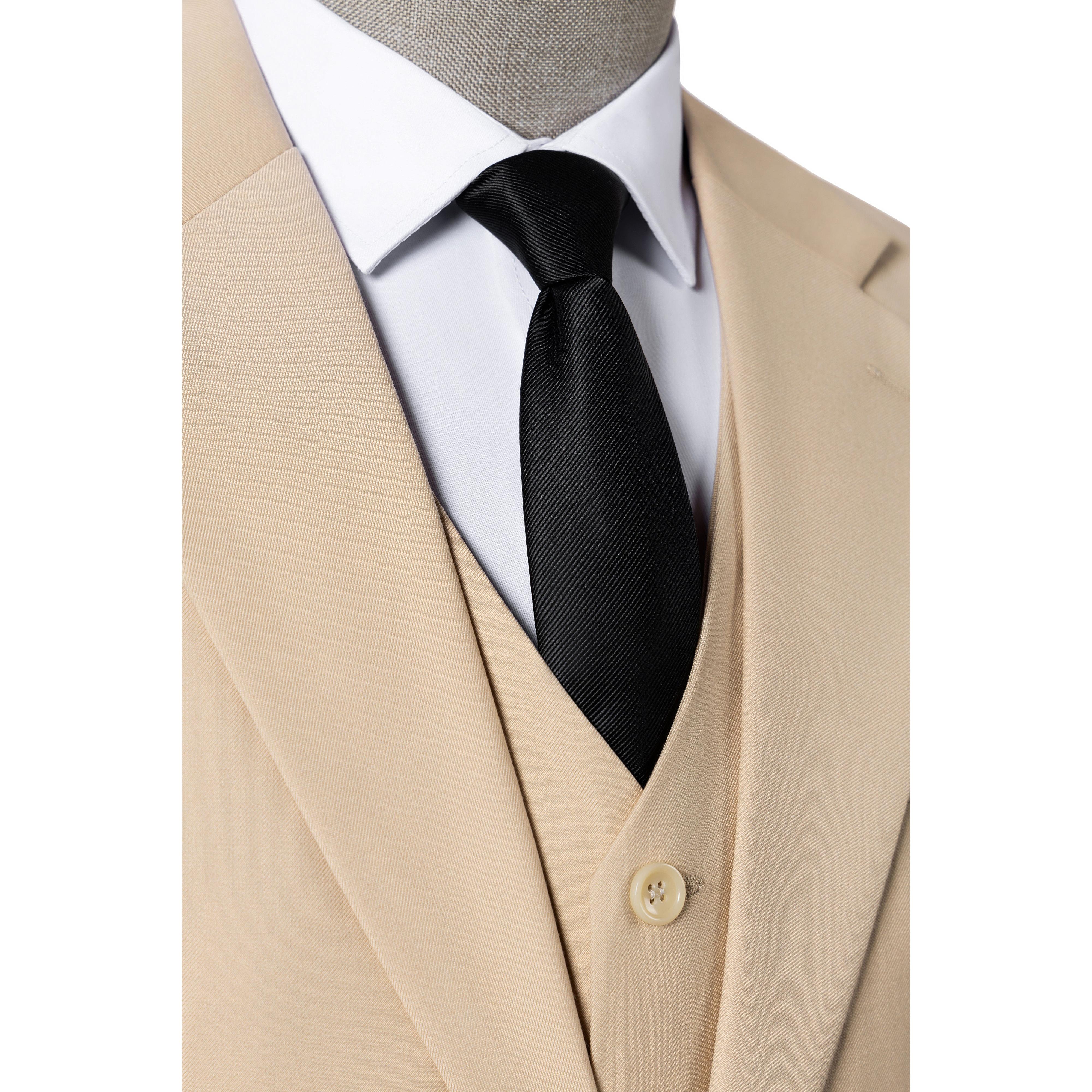 ceehuteey Mens Suit 3-Pieces Notch Lapel Fashion Formal Solid Blazer Suit (Blazer+vest+Pants)