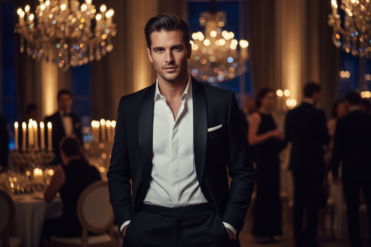 The Art of Going Tieless: How to Style Black, Navy, and Evening Suits Without a Tie