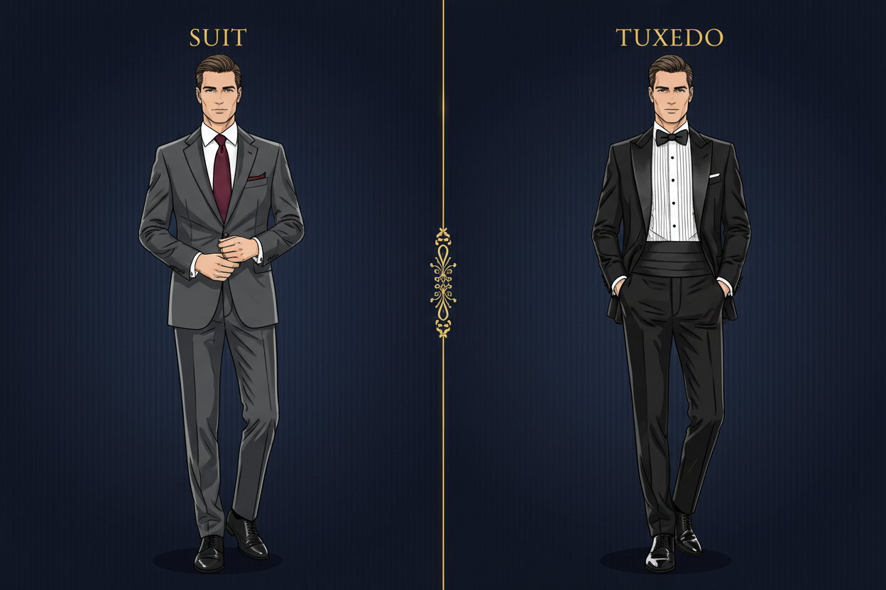 What's the Difference Between a Suit and a Tuxedo?