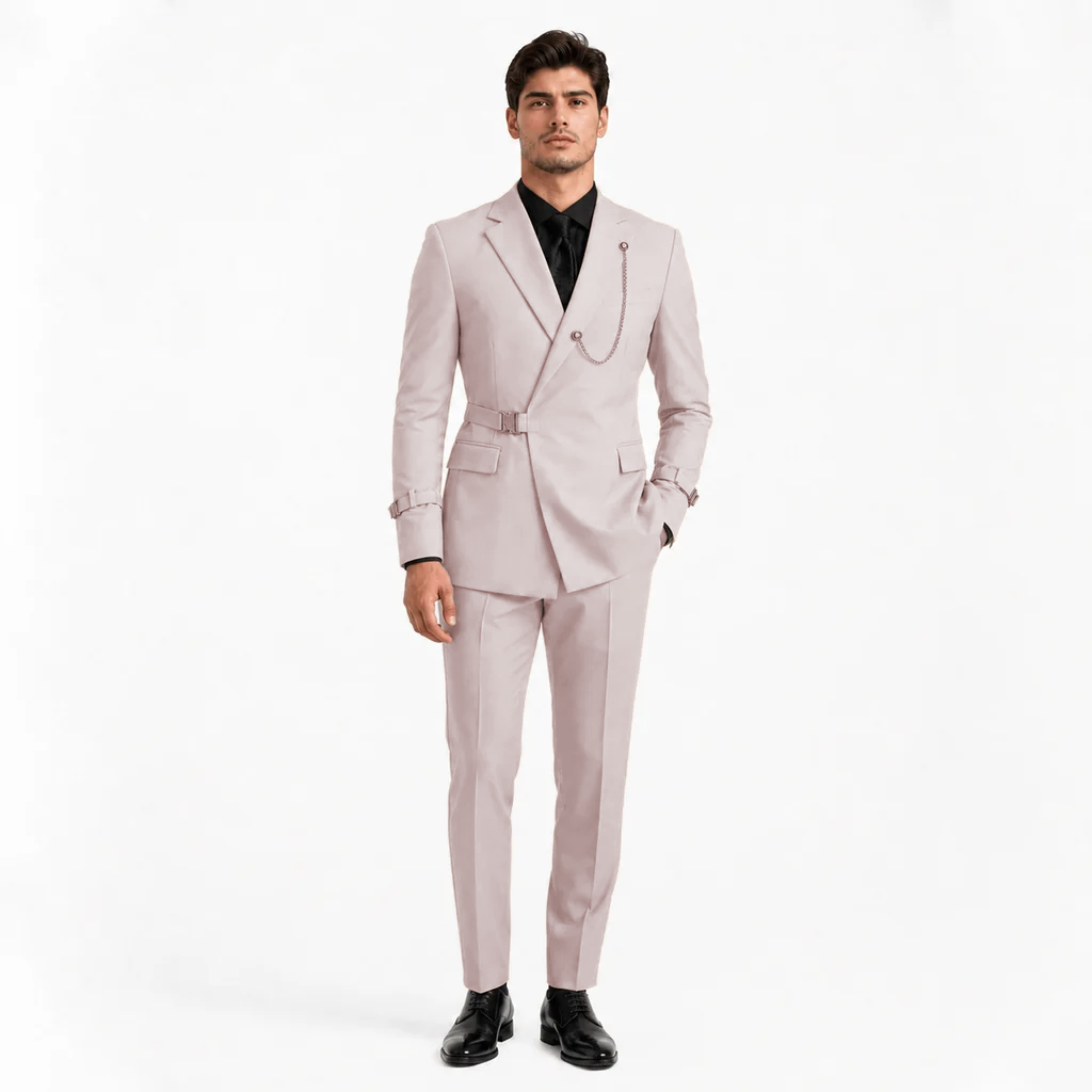 Ceehuteey Men's Suits 2 Pieces Notch Lapel Tuxedo For Wedding (Blazer + Pants)