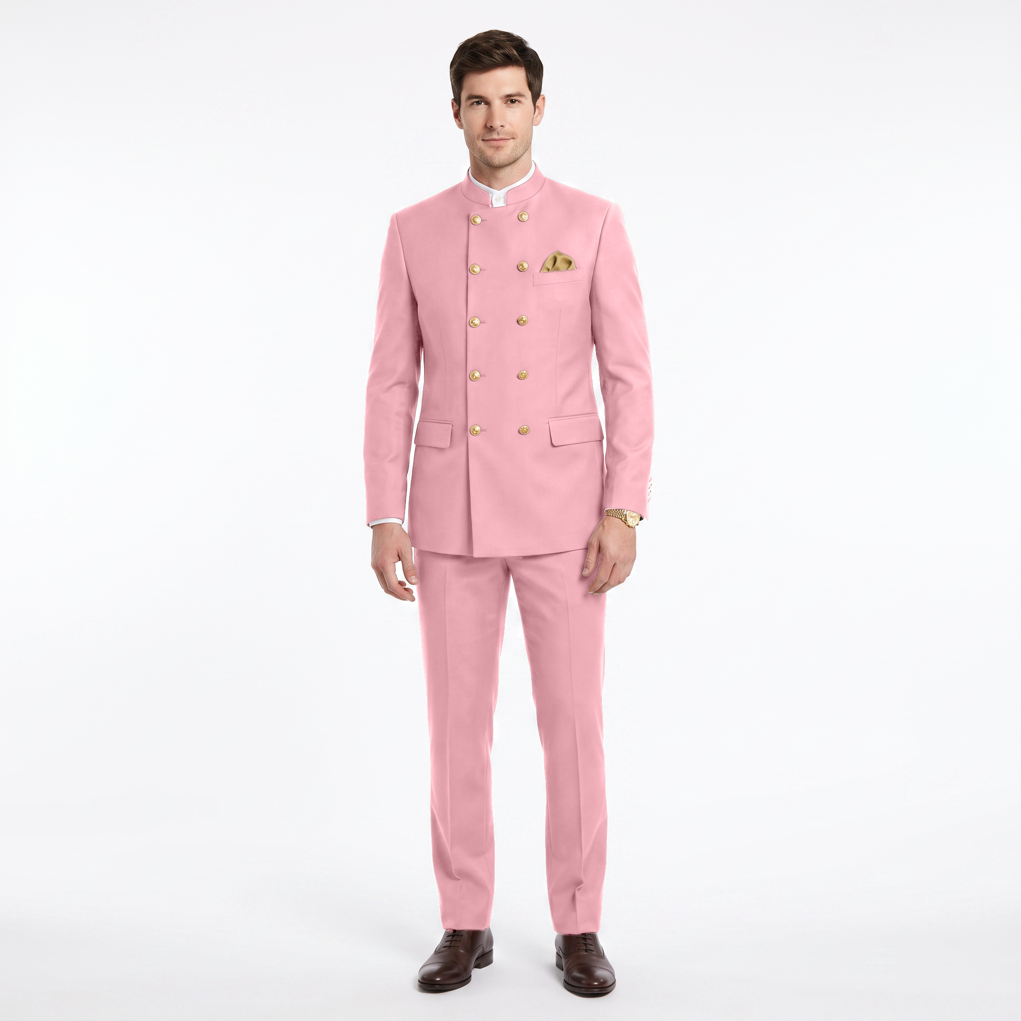 Ceehuteey Men's 2 Pieces With Metal Clasp Classic Vintage Double Breasted Suits (Blazer+Pants)