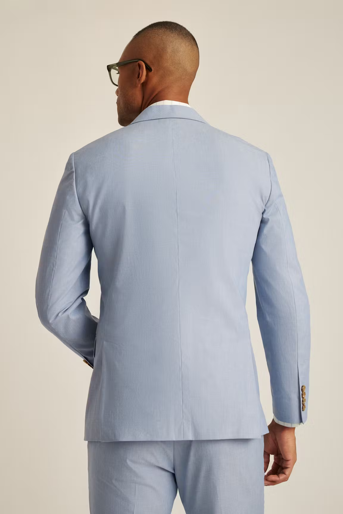 Men's 2 Pieces Iight Blue Casual Fashion Notch Lapel Multiple Occasions Suit (Blazer+Pants)