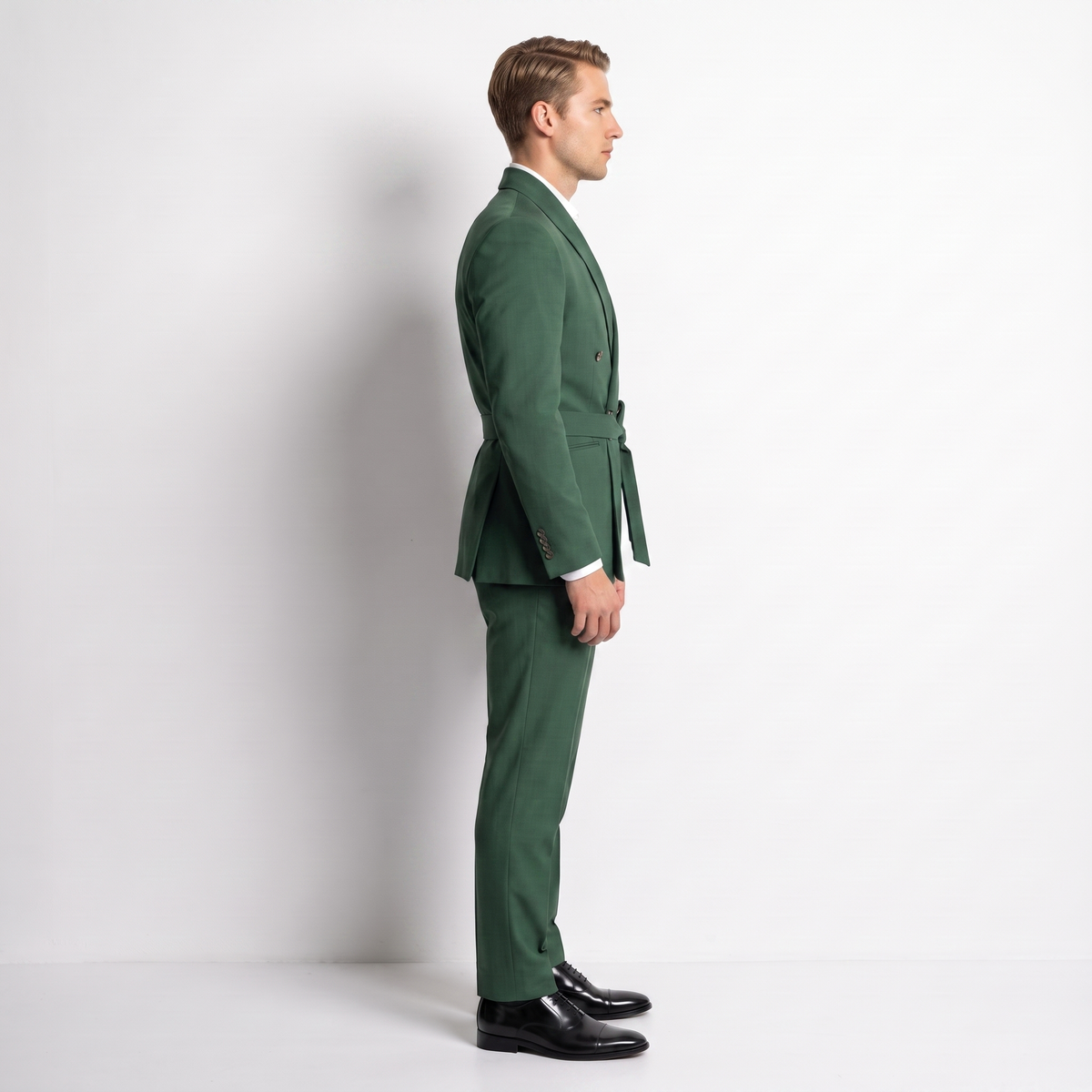 Ceehuteey 2 Pieces Men's Double Breasts Shawl Lapel Men's Suit (Blazer+Pants)