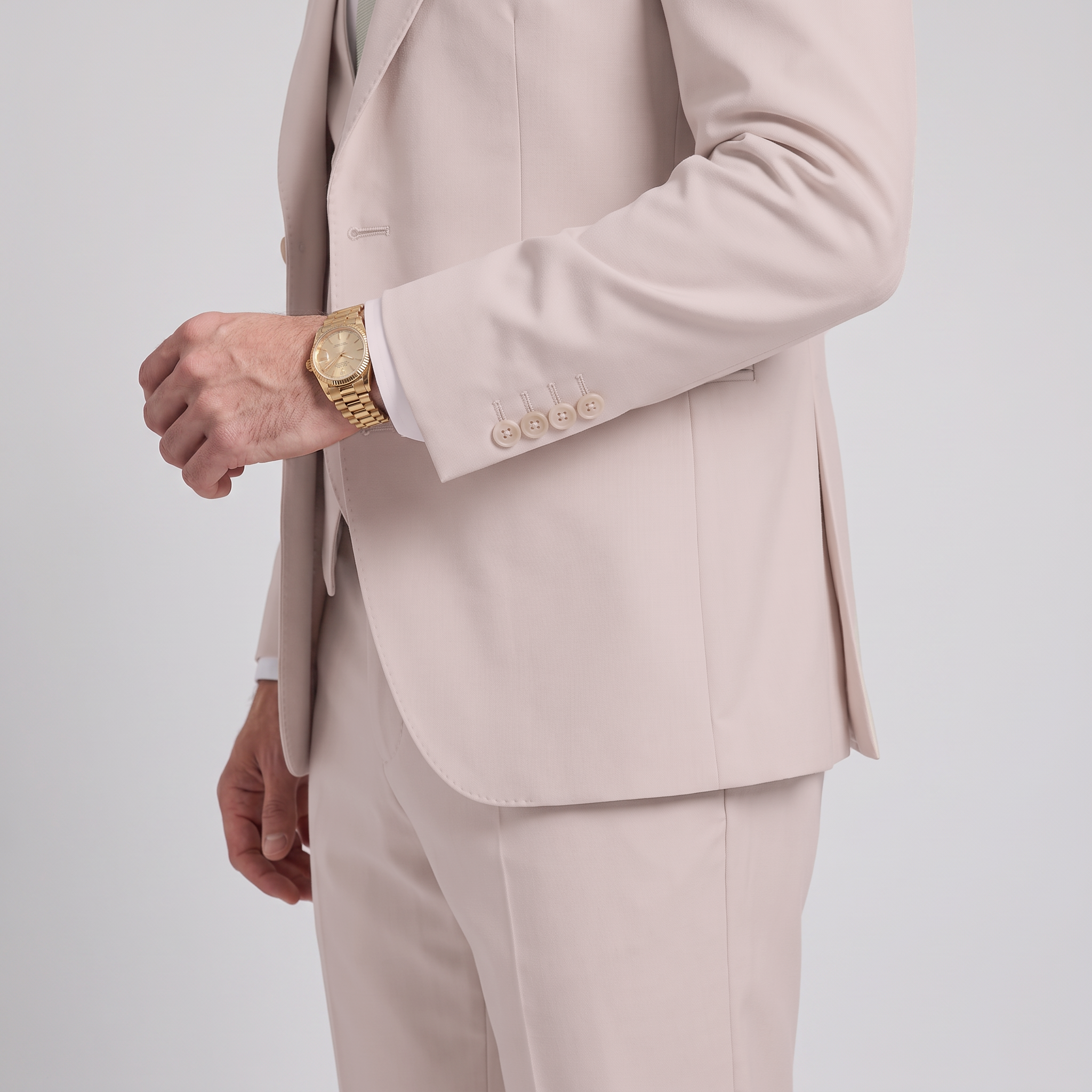 Ceehuteey Men's 3 Pieces Solid Peak Lapel Suits For Wedding (Blazer+Vest+Pants)