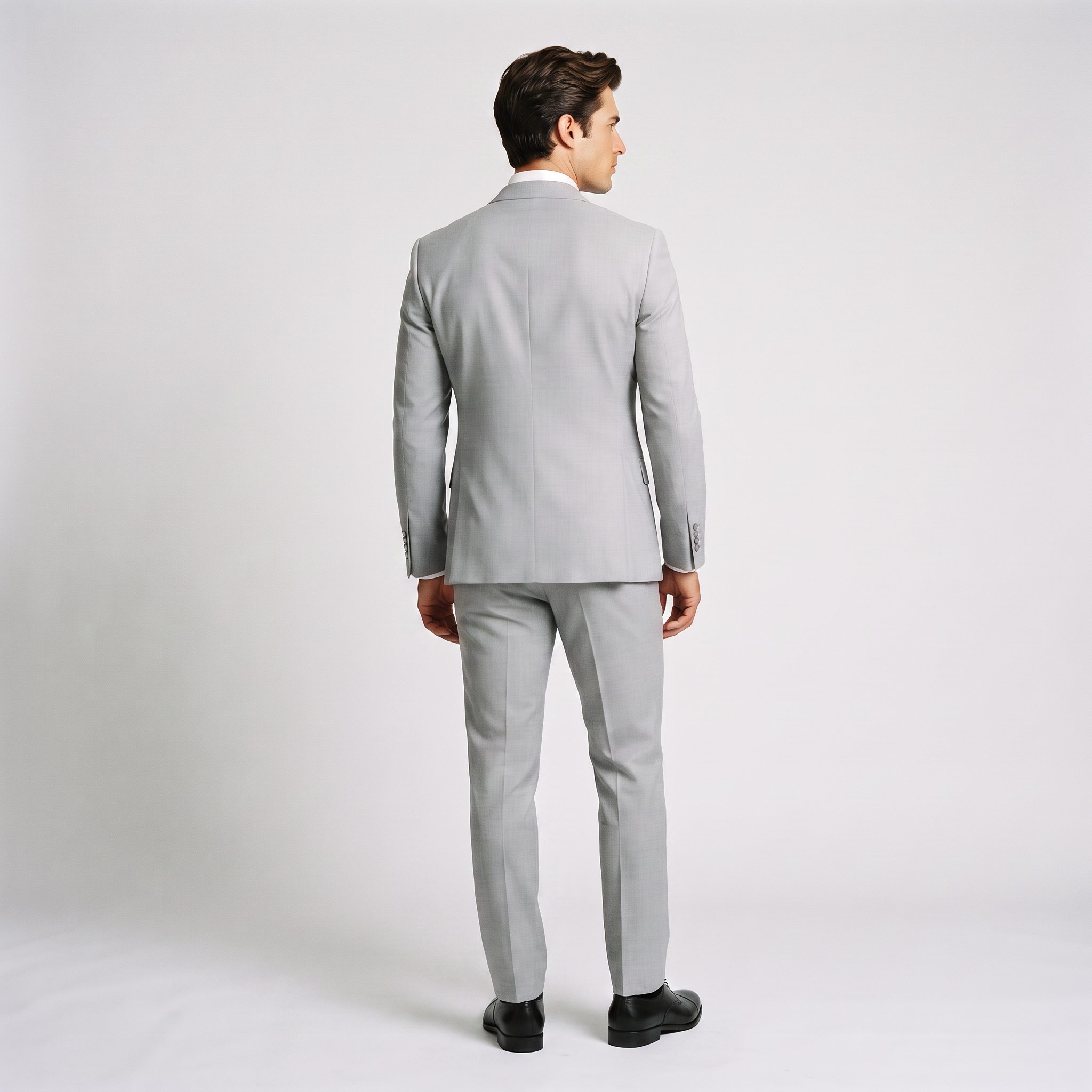 Ceehuteey 3 Pieces Men's Suit Flat Peak Lapel Suits (Blazer+Vest+Pants)