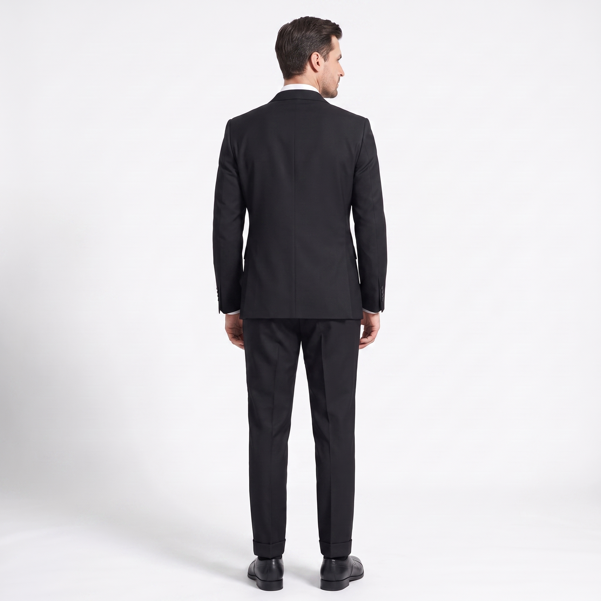 Ceehuteey Fashion 2 Pieces Men‘s Suit Flat Peak Lapel Suit (Blazer+Pants)