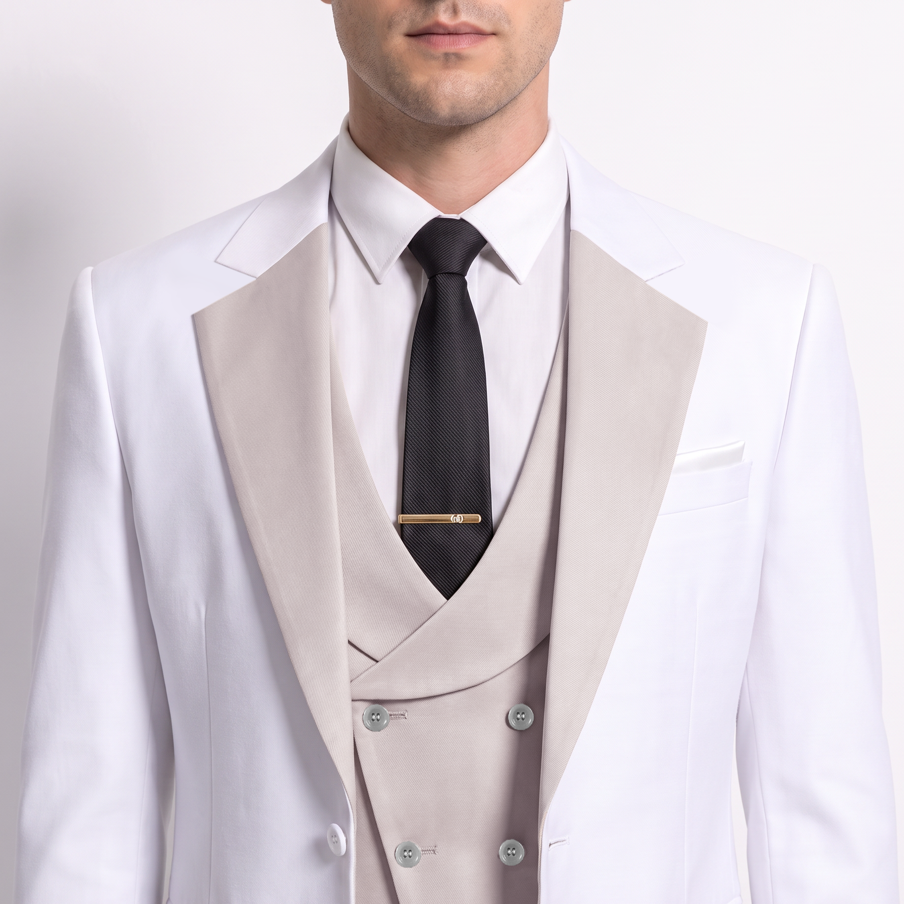 Ceehuteey Men's Suits Slim Fit 3 Pieces Notch Lapel Tuxedos (Blazer+Vest+ Pant)