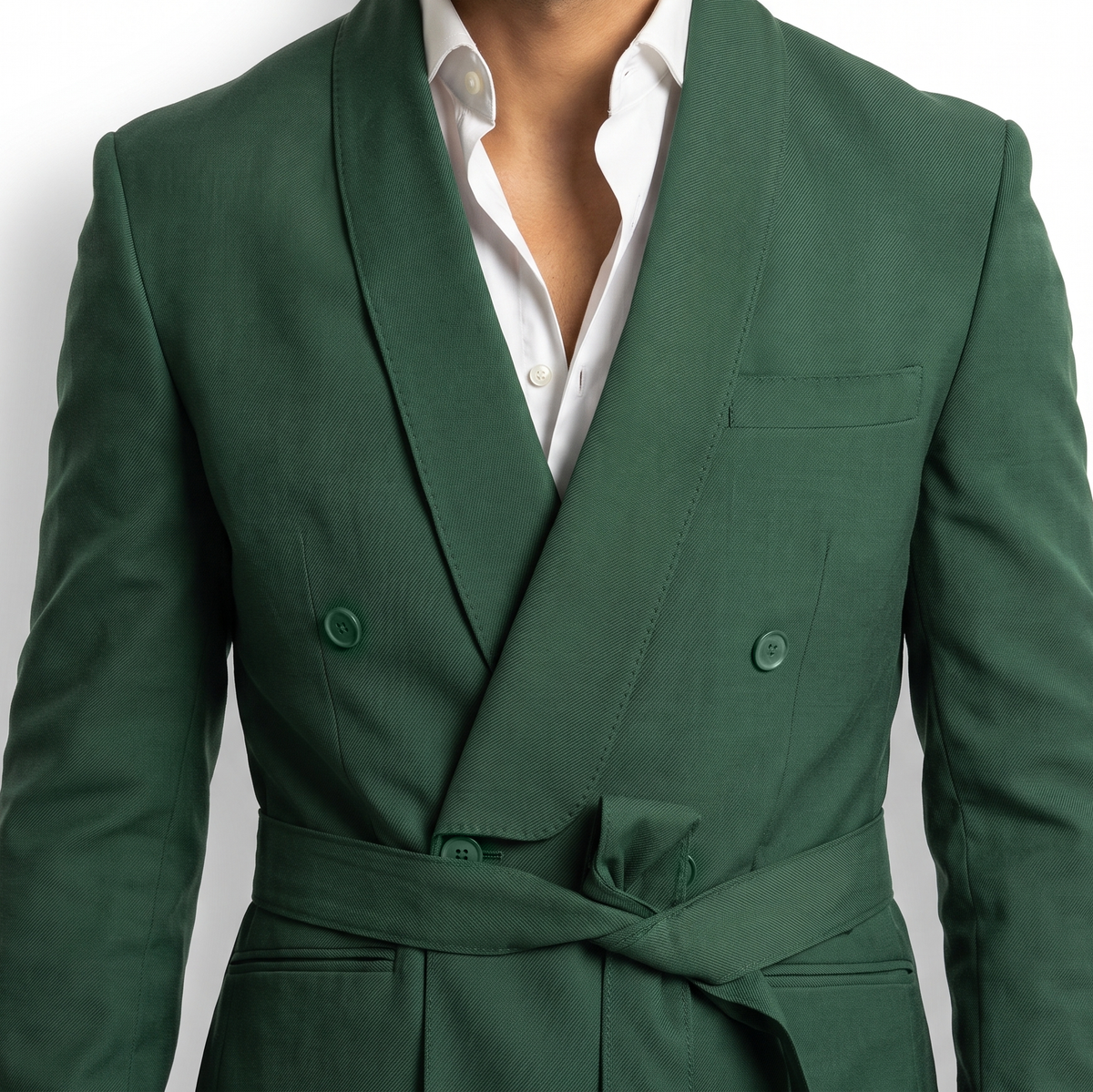 Ceehuteey 2 Pieces Men's Double Breasts Shawl Lapel Men's Suit (Blazer+Pants)