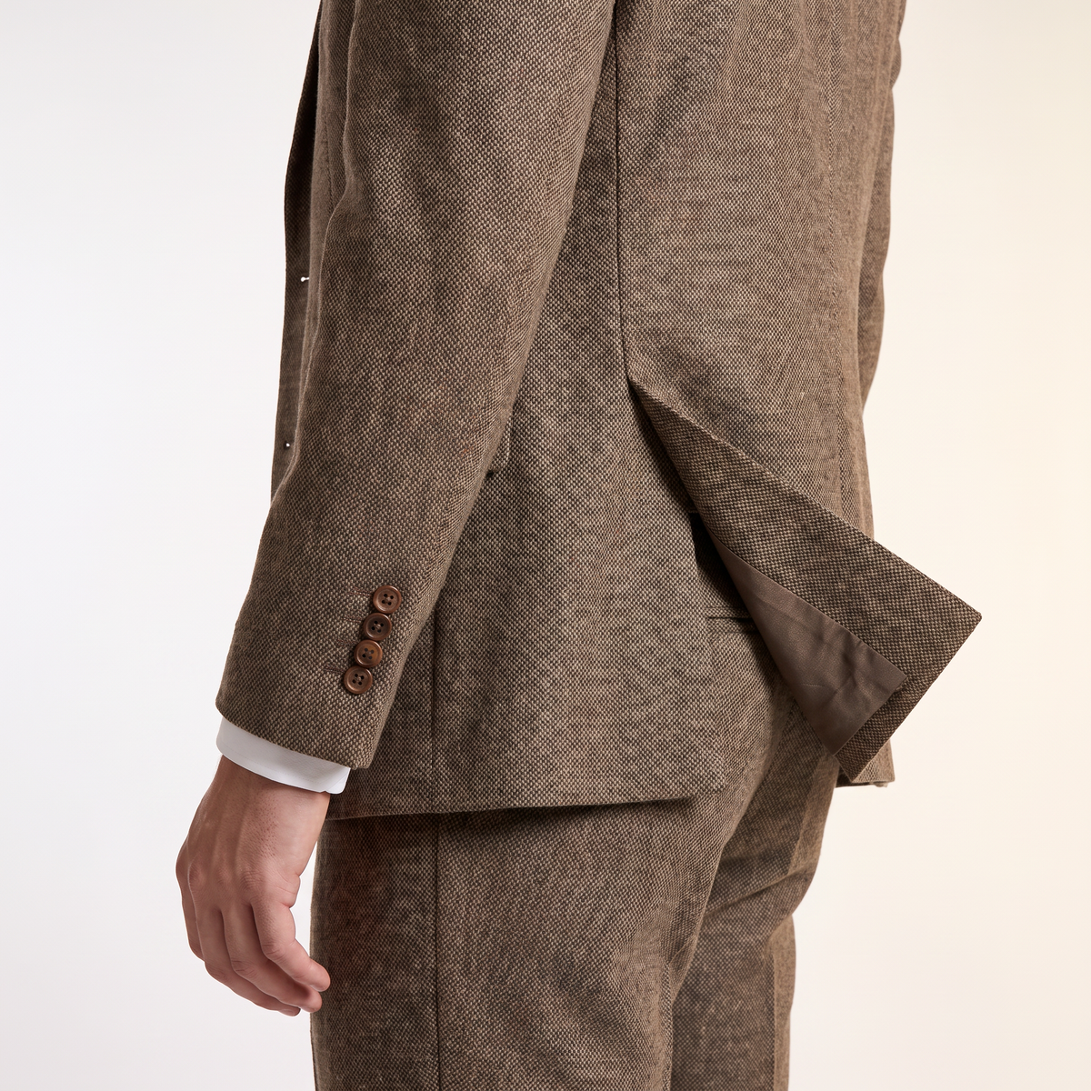 Ceehuteey 3 Pieces Men's Suit Classic Tweed Notch Lapel Suits Prom(Blazer+Vest+Pants)