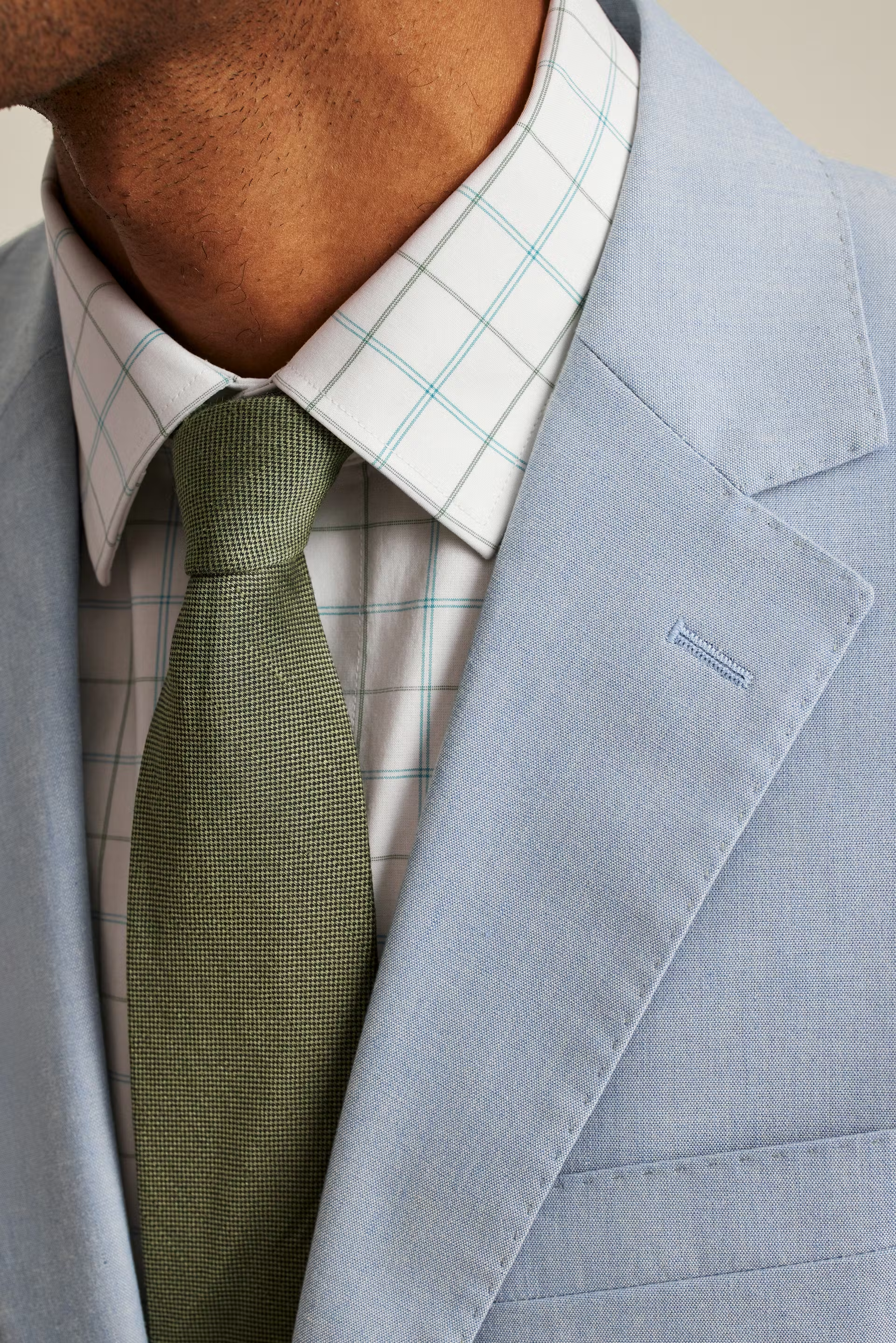 Men's 2 Pieces Iight Blue Casual Fashion Notch Lapel Multiple Occasions Suit (Blazer+Pants)