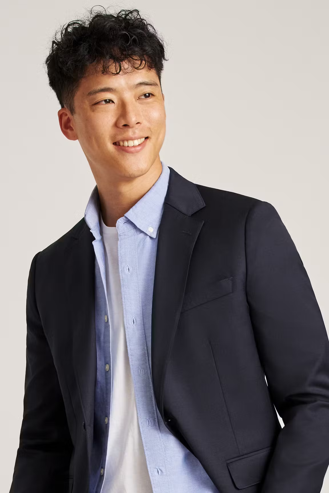 Men's 2 Pieces Navy Casual Fashion Notch Lapel Multiple Occasions Suit (Blazer+Pants)