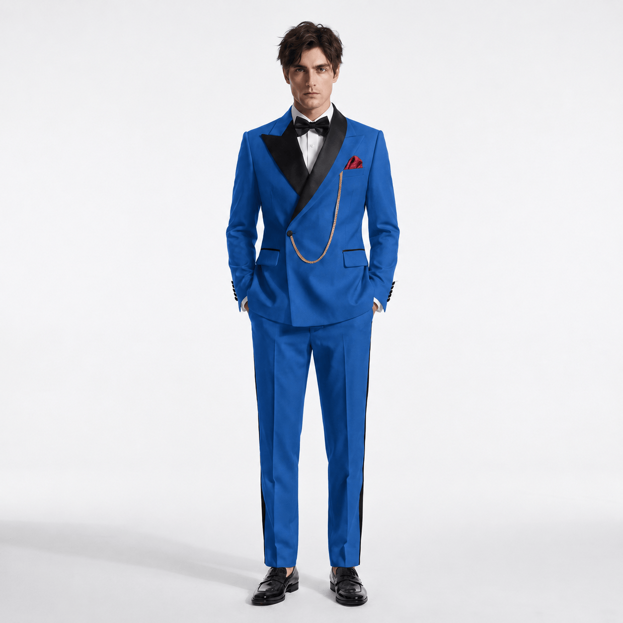 Ceehuteey Stylish Men's Suit 2 Pieces Peak Lapel Suits For Wedding (Blazer+Pants)