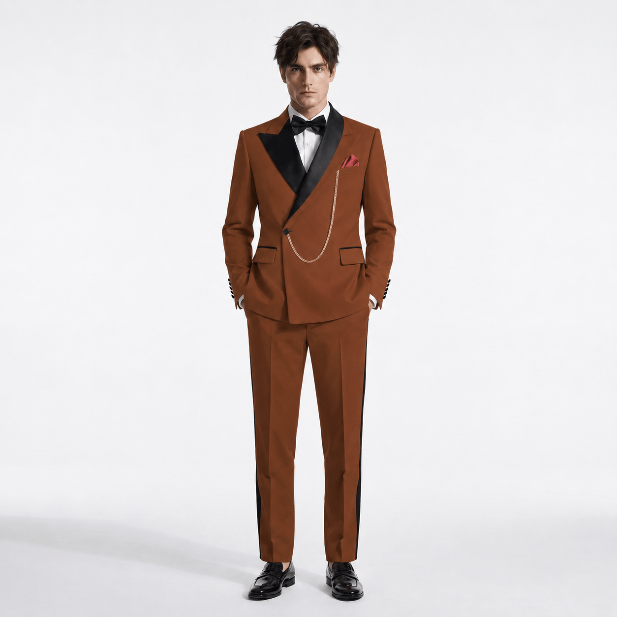 Ceehuteey Stylish Men's Suit 2 Pieces Peak Lapel Suits For Wedding (Blazer+Pants)