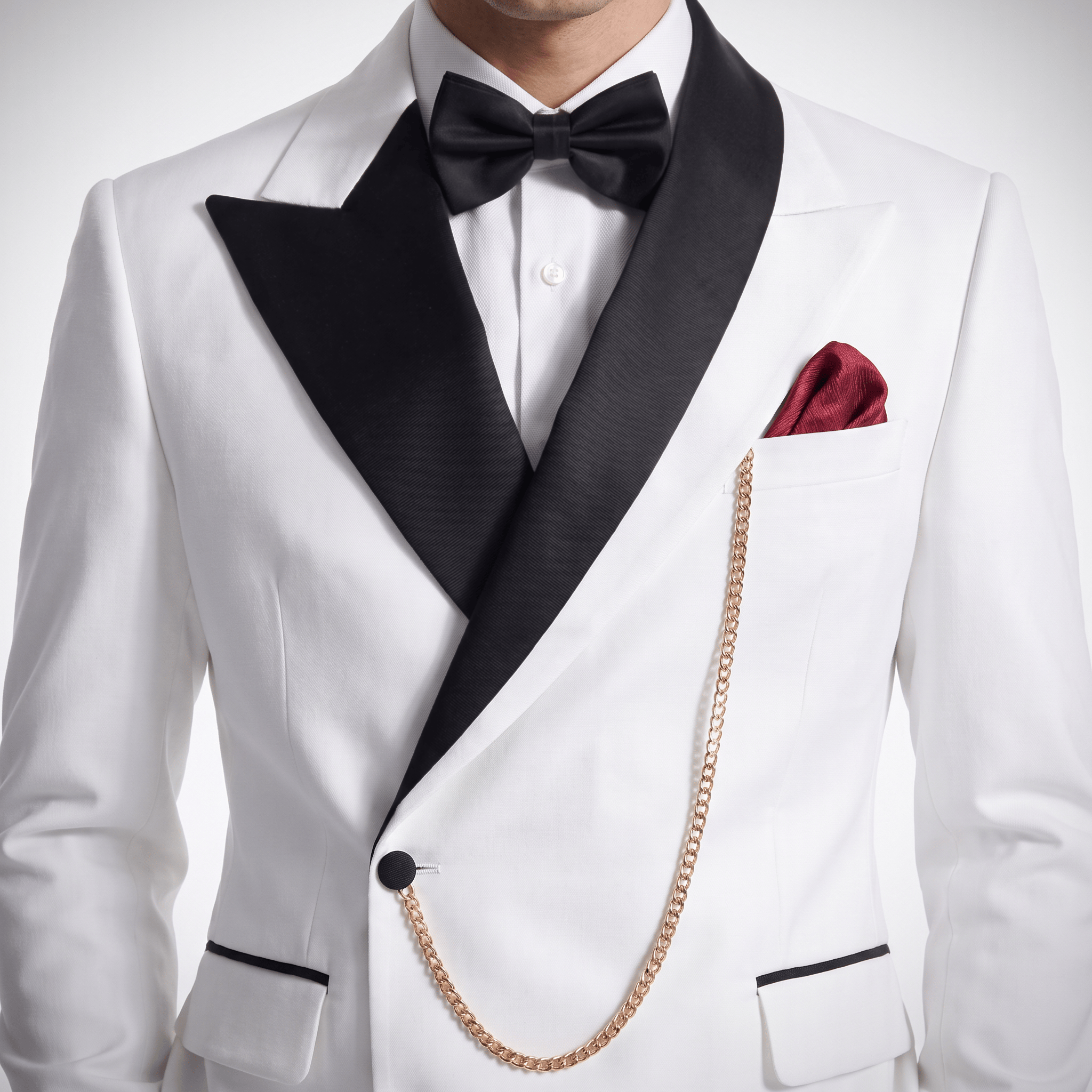 Ceehuteey Stylish Men's Suit 2 Pieces Peak Lapel Suits For Wedding (Blazer+Pants)