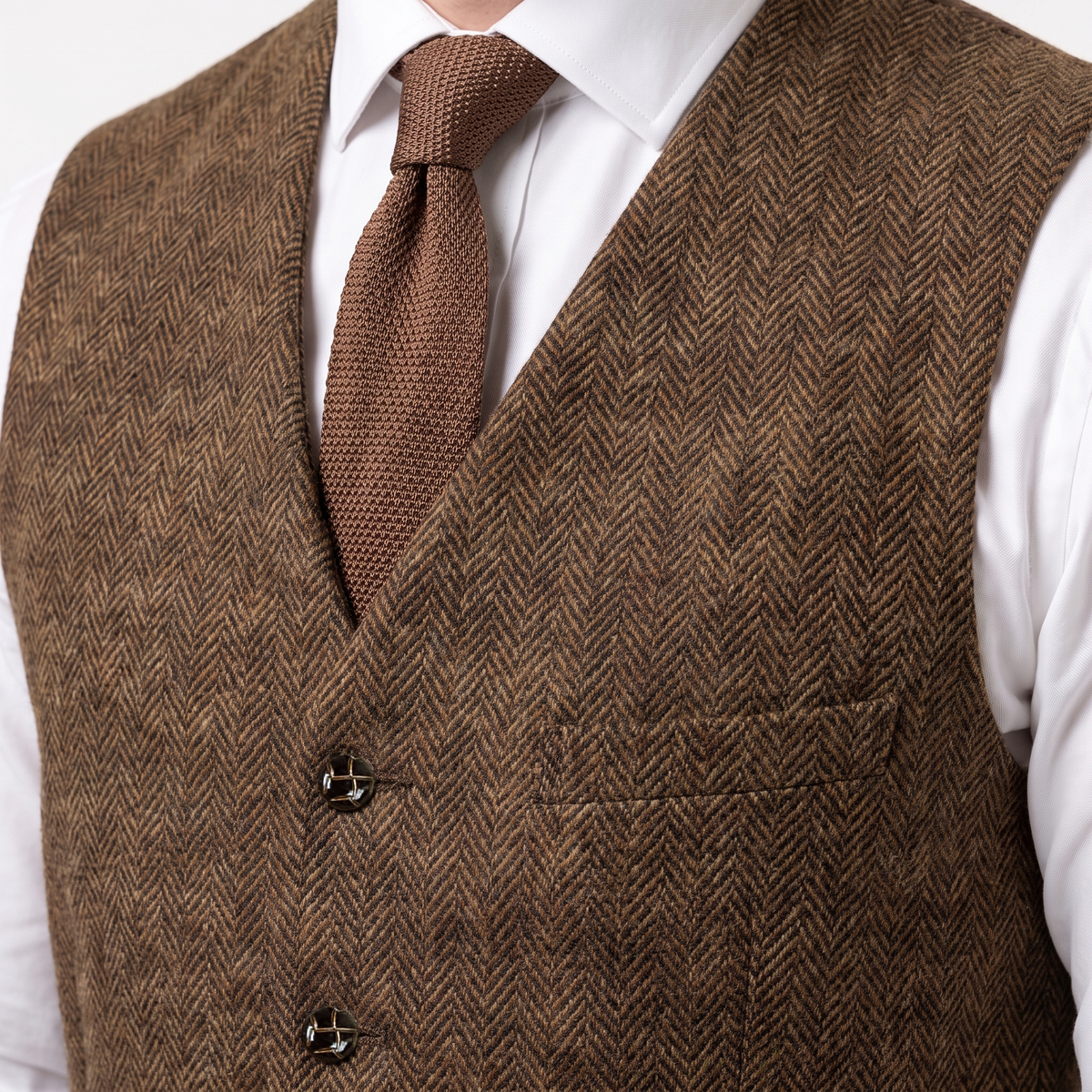 Ceehuteey Men's Suit Vest Herringbone V Neck Waistcoat