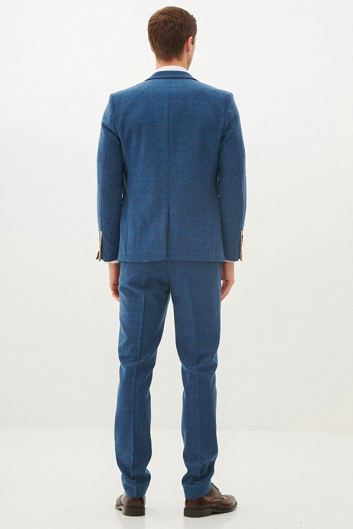 ceehuteey 3 Piece Fashion Mens Suit Herringbone Notch Lapel Tuxedos (Blazer+vest+Pants)